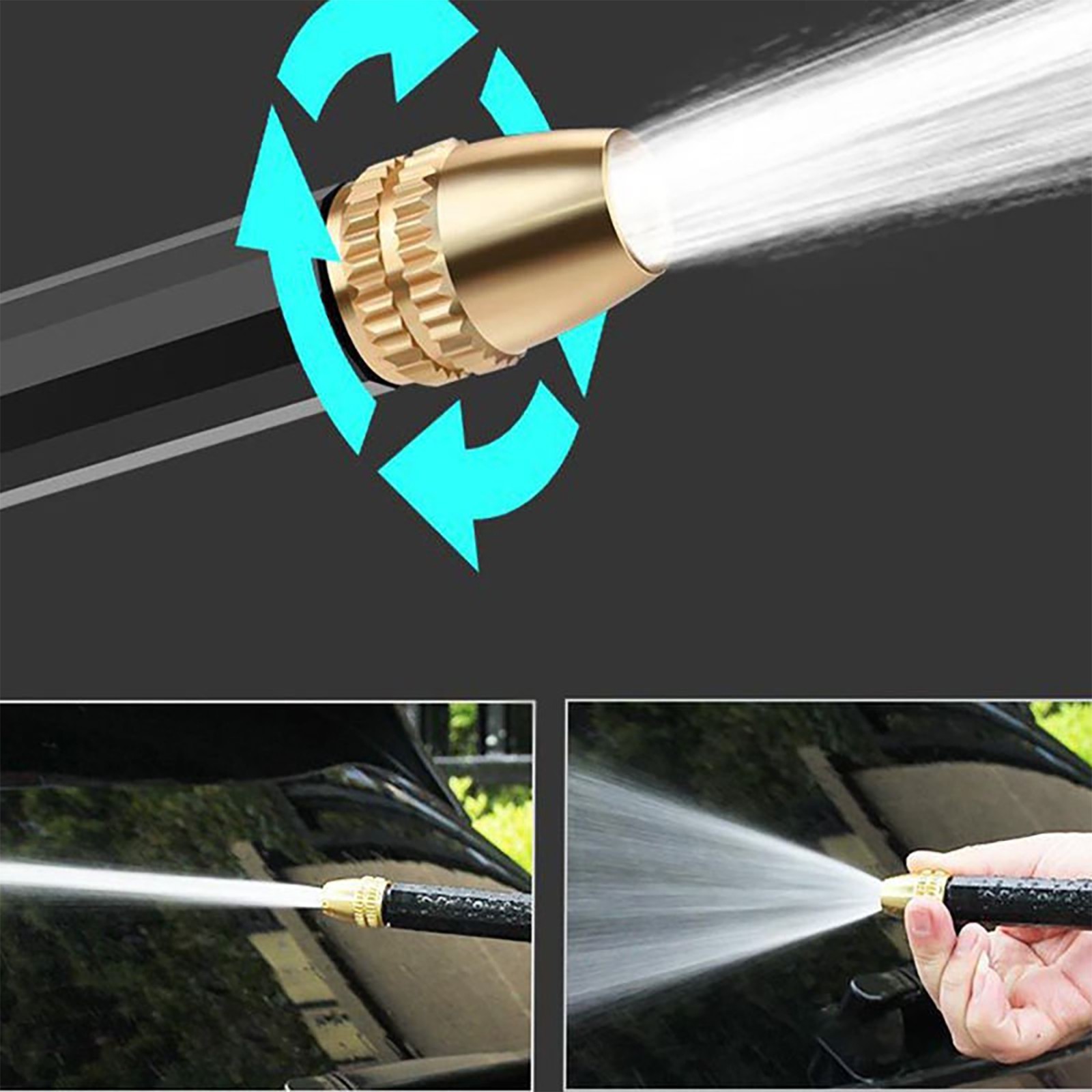 High Pressure Adjustable Garden Hose Spray Gun Nozzle for Car Wash / Watering