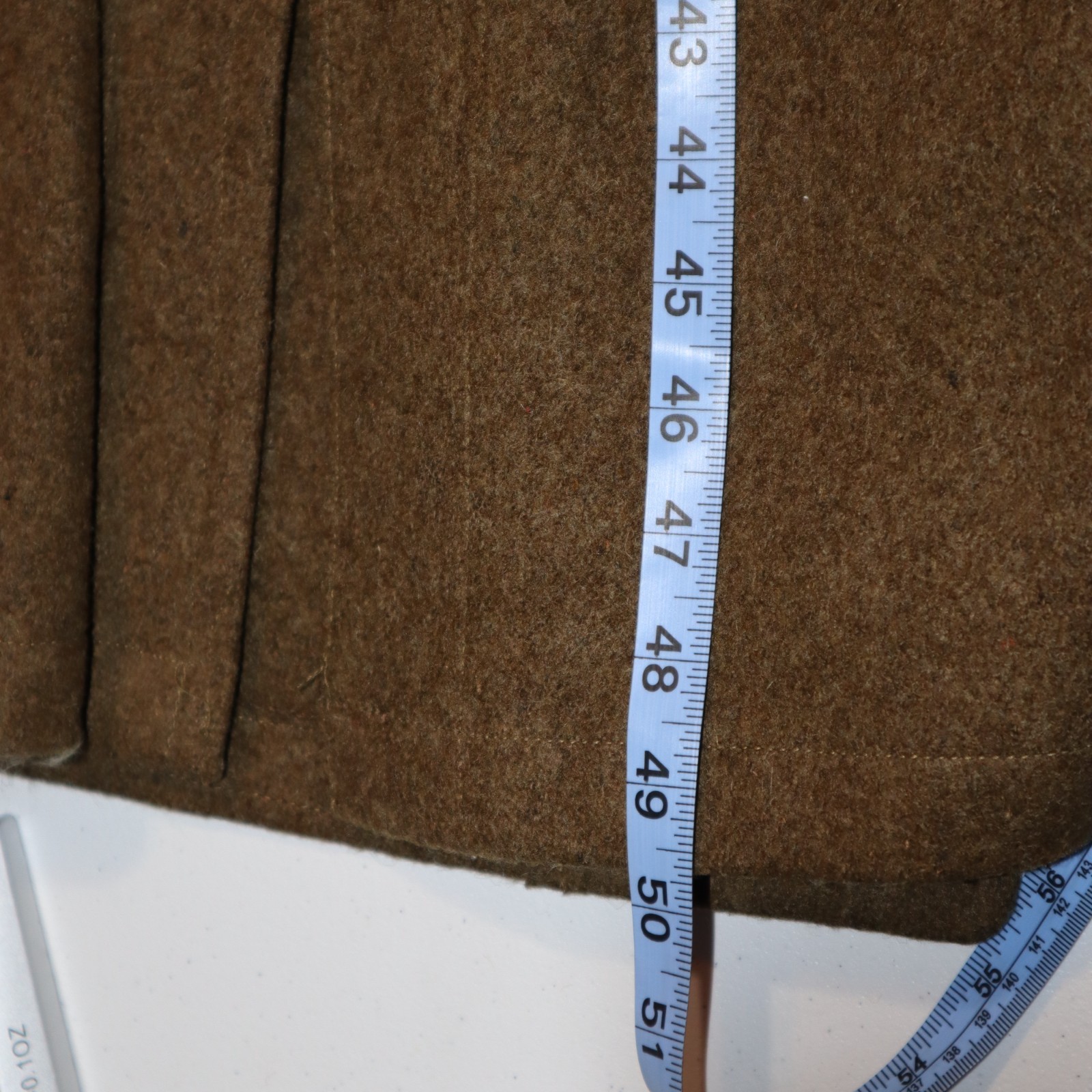 Vintage 1940s WW2 US Military USAAF Army Air Force Wool Overcoat Trench Coat 36