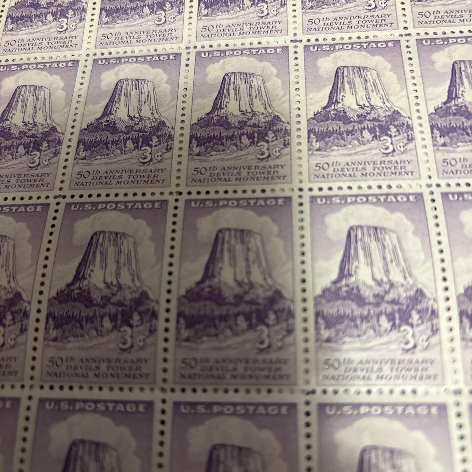 United States Devils Tower National Monument 3¢ Postage Stamp #1084 Pack of 100
