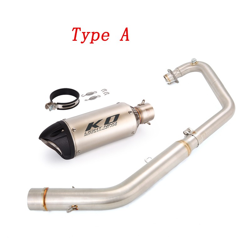 For Lifan KPM200 KPT200 2021-2025 Exhaust Header Front Pipe Slip On 51mm Muffler