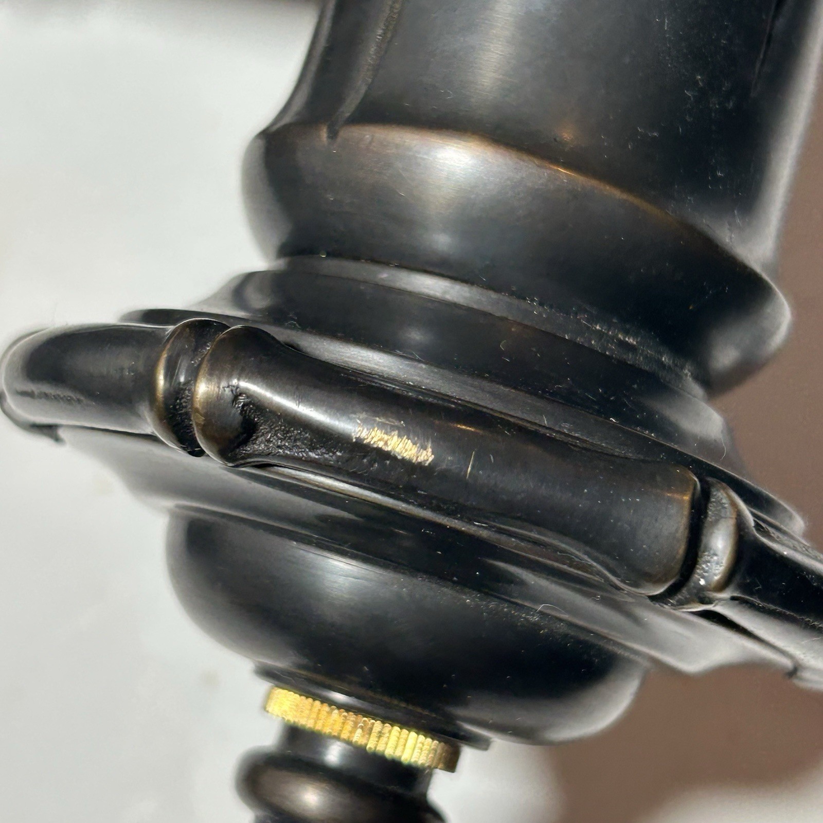 PAIR Vintage Decorative Arts Inc HUGE 31.75” Bronze / Brass Bamboo Wall Sconces