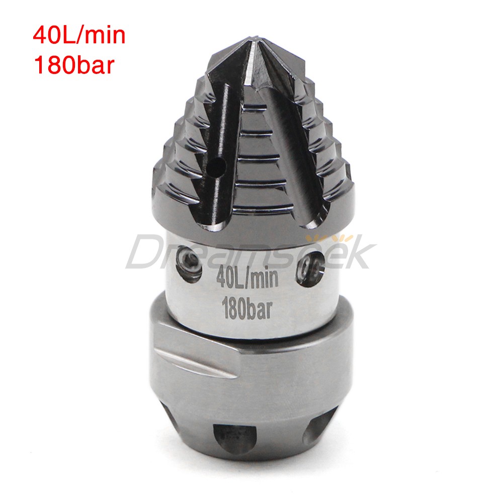 High Pressure Jetter Drain Nozzle Hose Sewer Cleaning 4 Side 6 Rear Rotating Jet