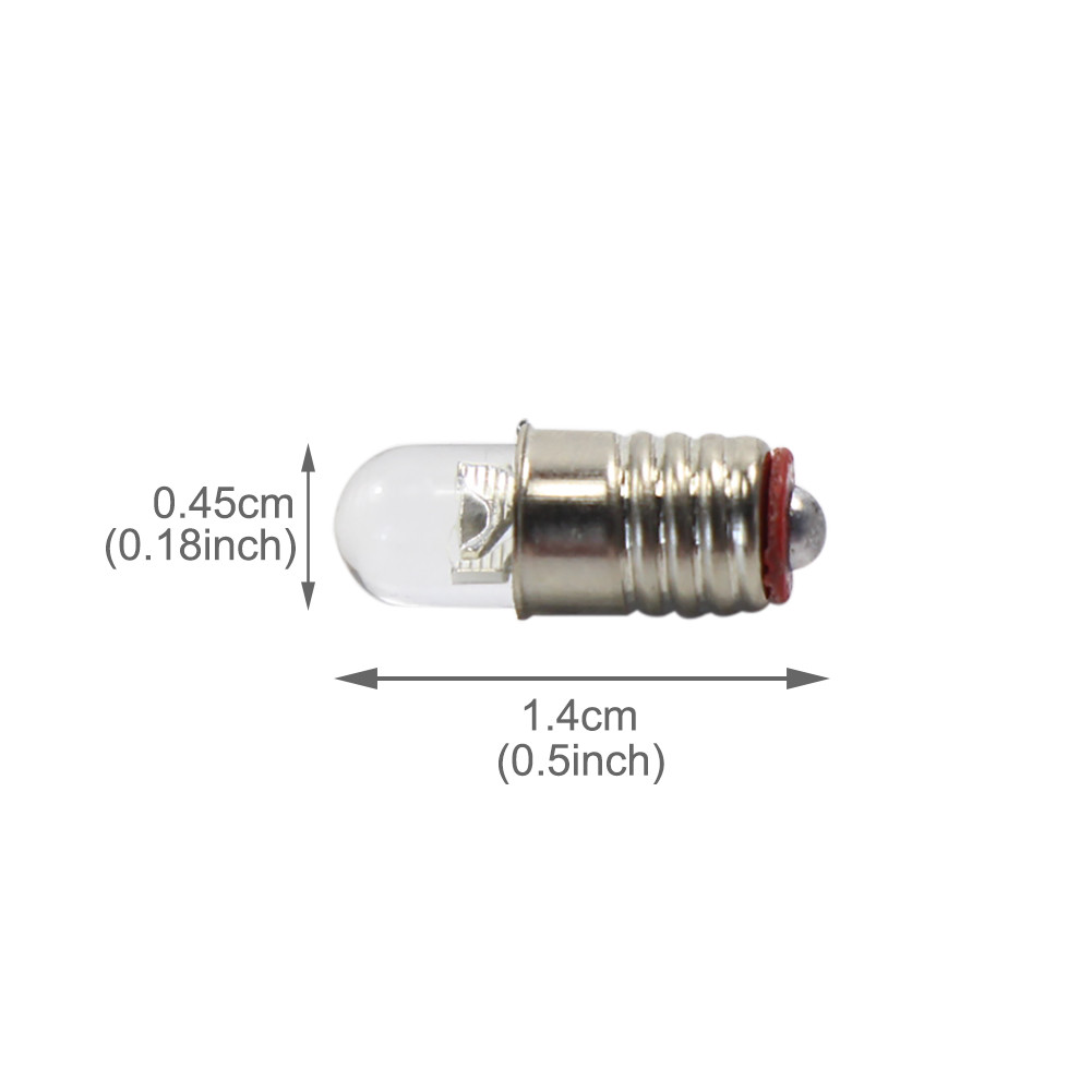 10 sets Warm White LED Screw Bulb and Stand Base E5 E5.5 12V-14V E505WMT