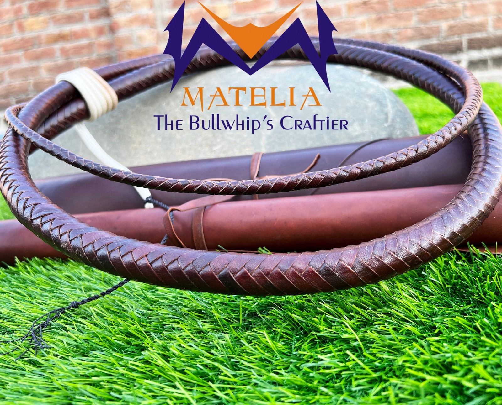 Handmade Brandy Goat Leather Bullwhip: Indiana Jones Style Bullwhip