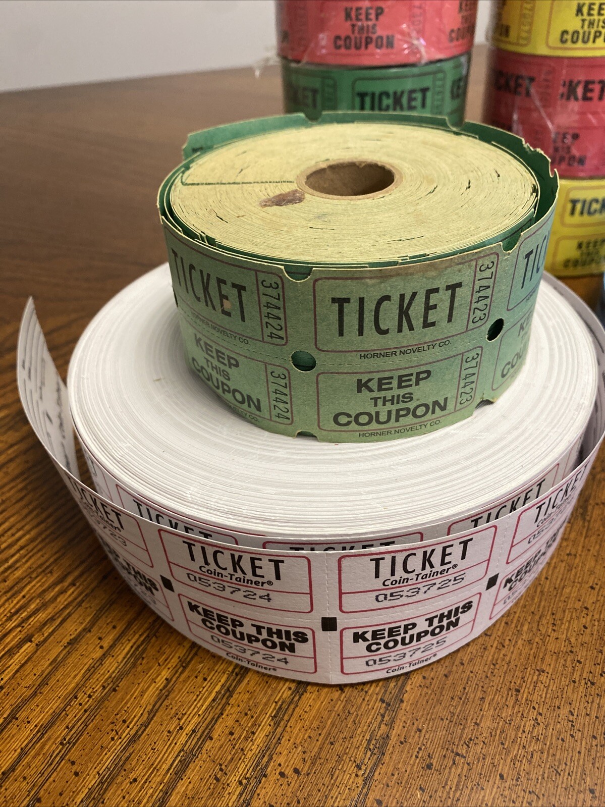 Keep This Coupon Ticket Lot Half And Half + Admit One Tickets Multiple Rolls