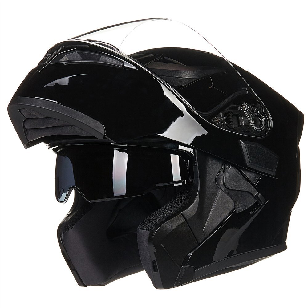 ILM Seller Refurbish Flip up Modular Full Face Motorcycle Helmet 2 Visor LED DOT