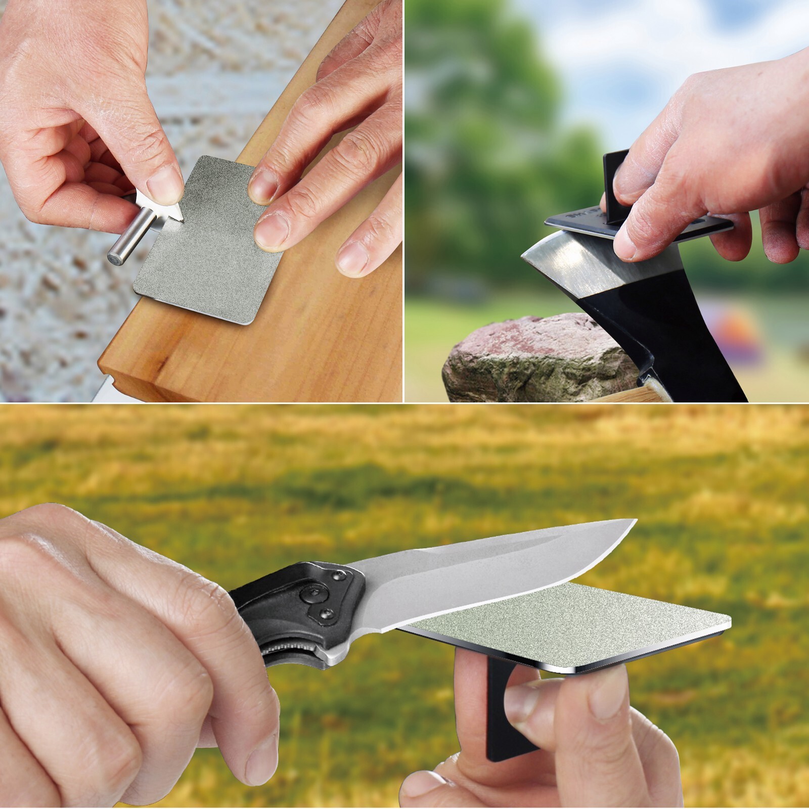 Credit Card Size Diamond Sharpening Stone Knife Home and Garden Tool Sharpener