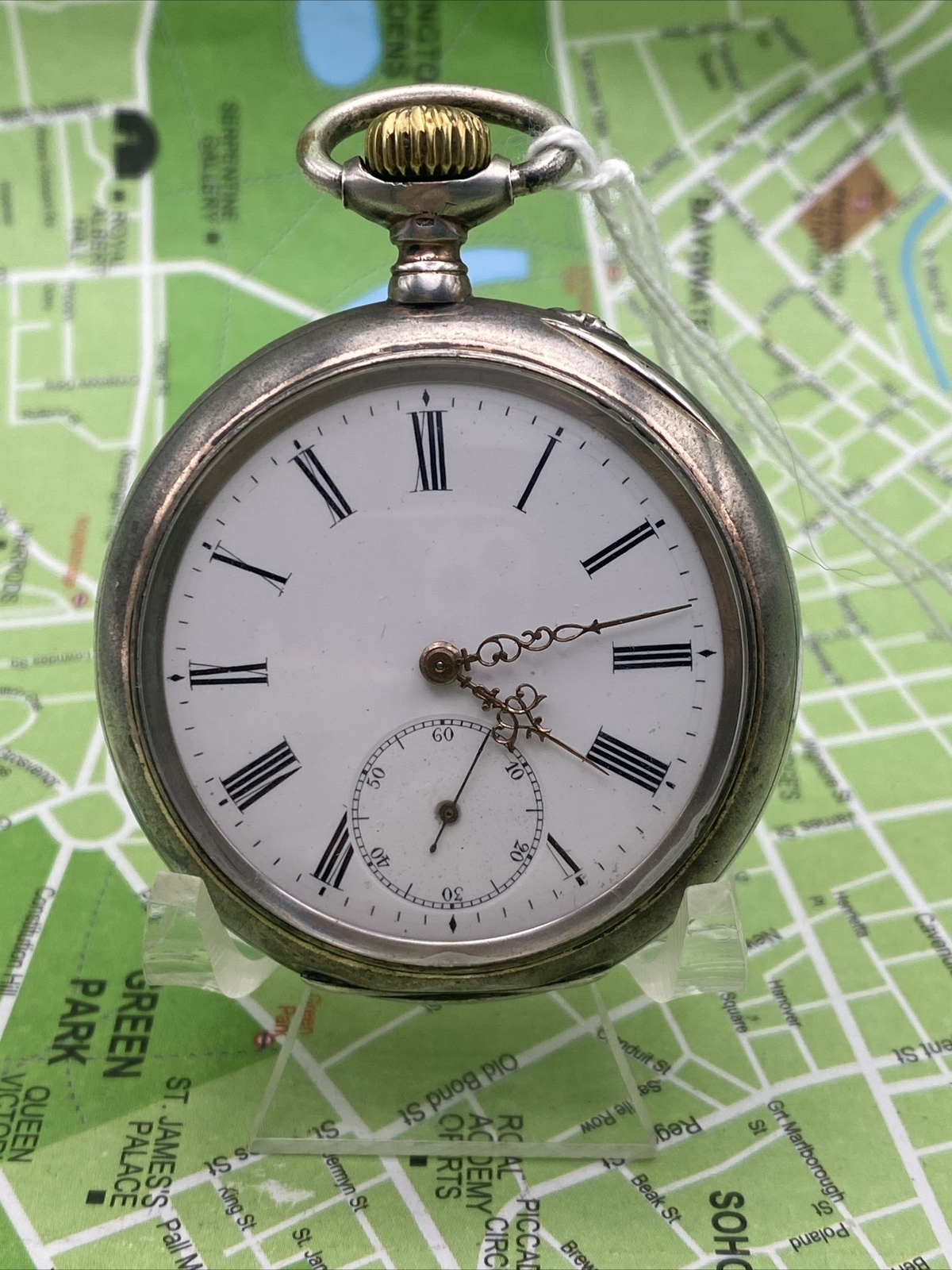 Silver IWC pocket Watch, Montre