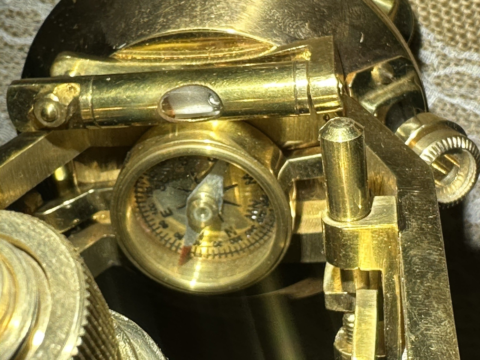 Surveyor's Brass Theodolite Stanley London in Original Condition Transit