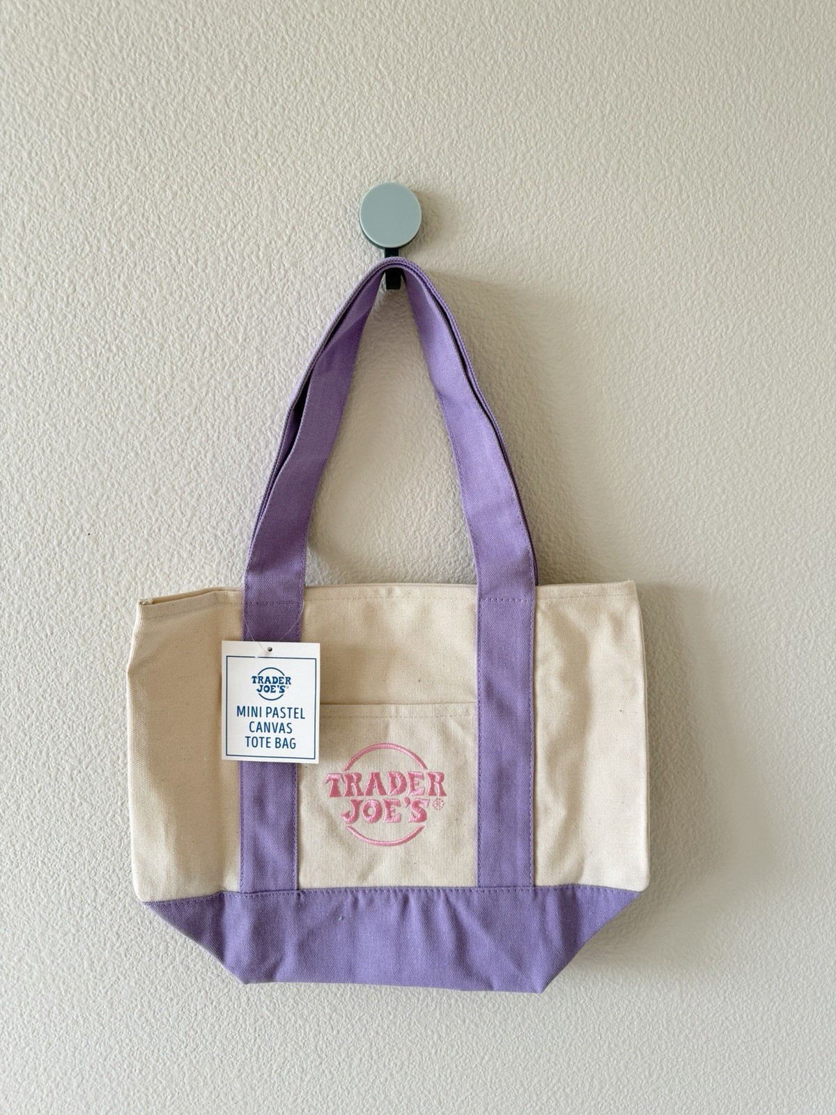 Trader Joe’s 2026 Spring Mini Pastel Canvas Tote Bags - Set Of 4 - READY TO SHIP