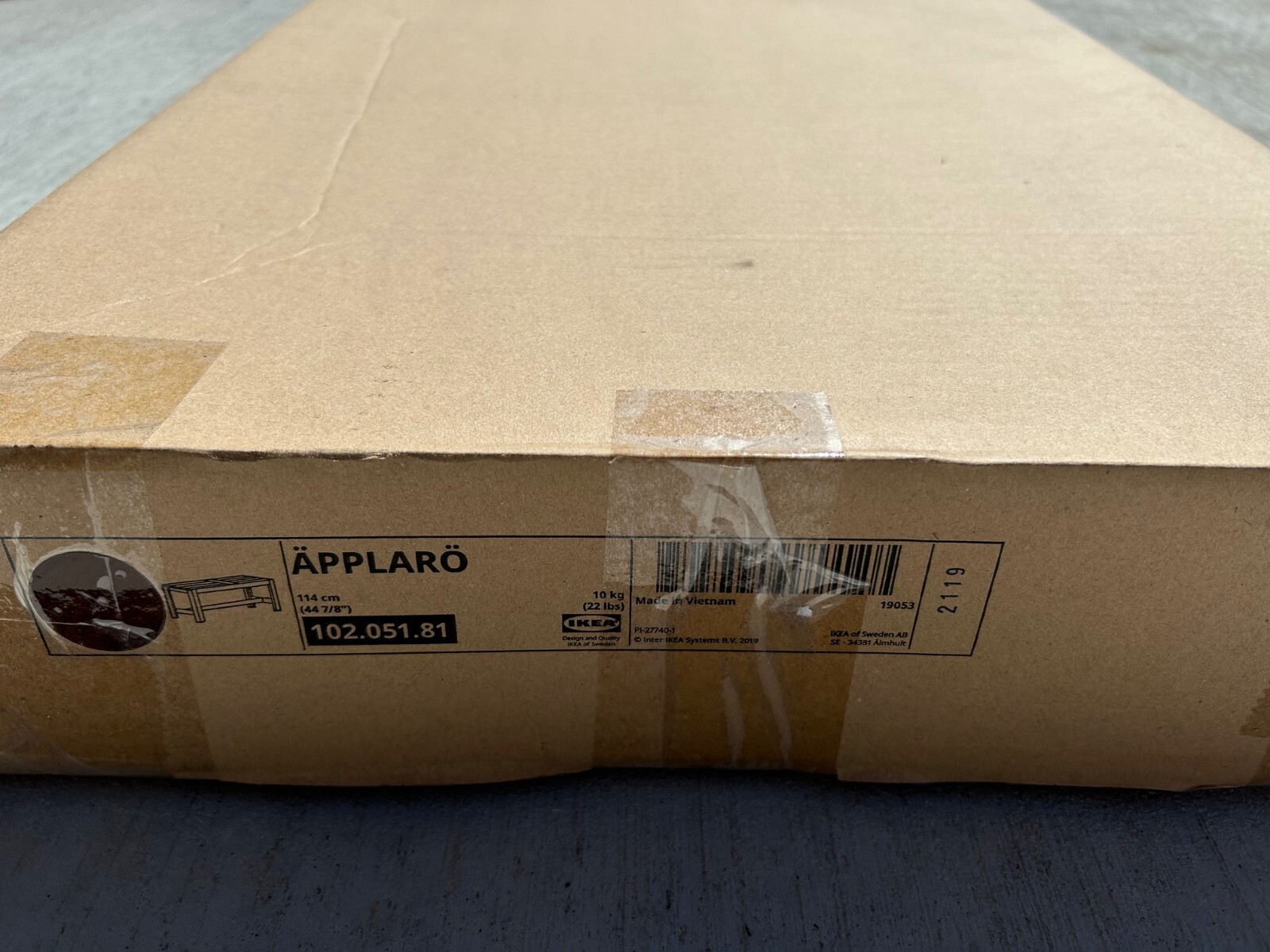 Ikea APPLARO Bench, outdoor, brown stained 102.051.81 - NEW