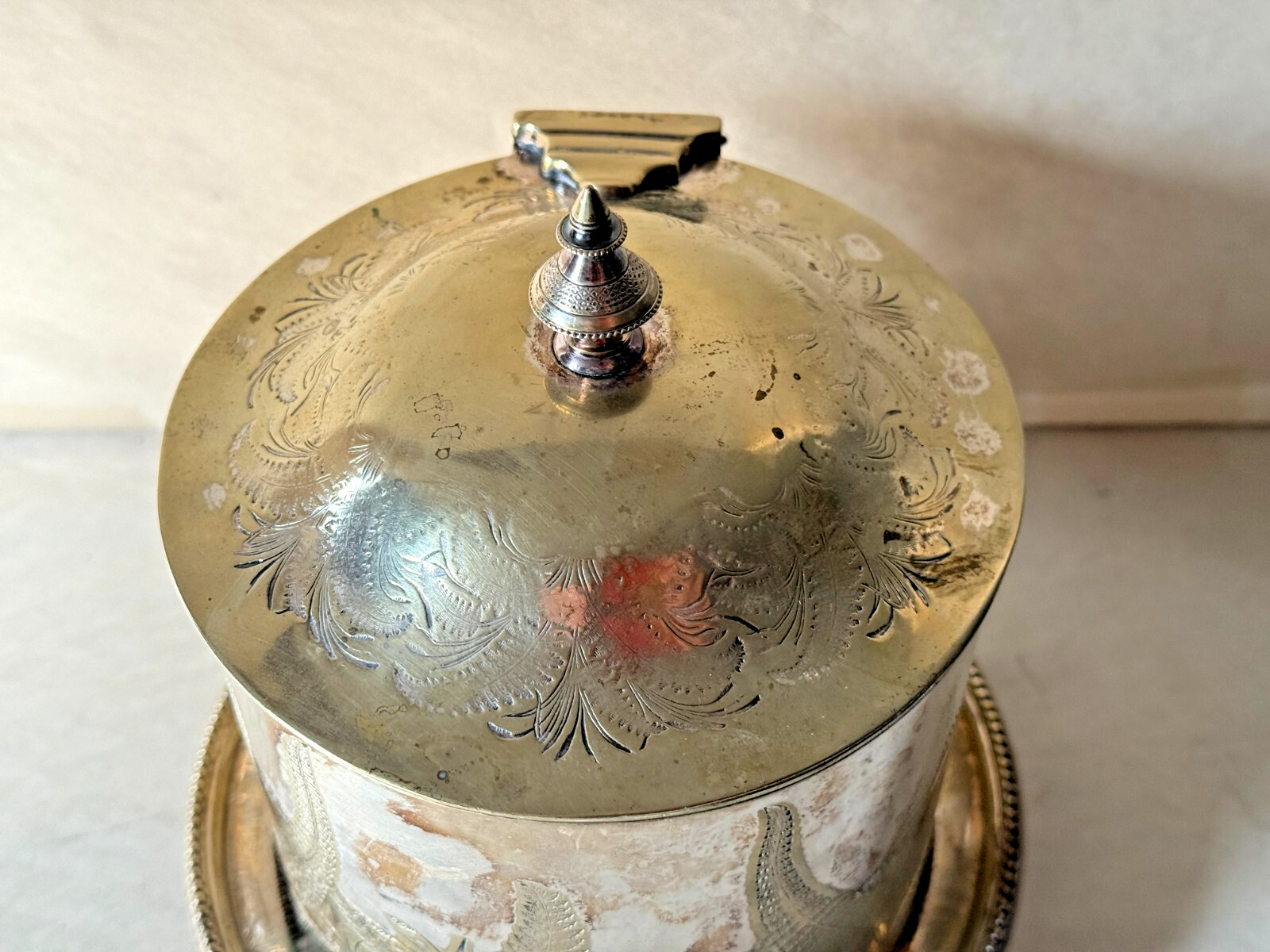 Antique Victorian Silverplate Mappin Brothers England Biscuit Jar