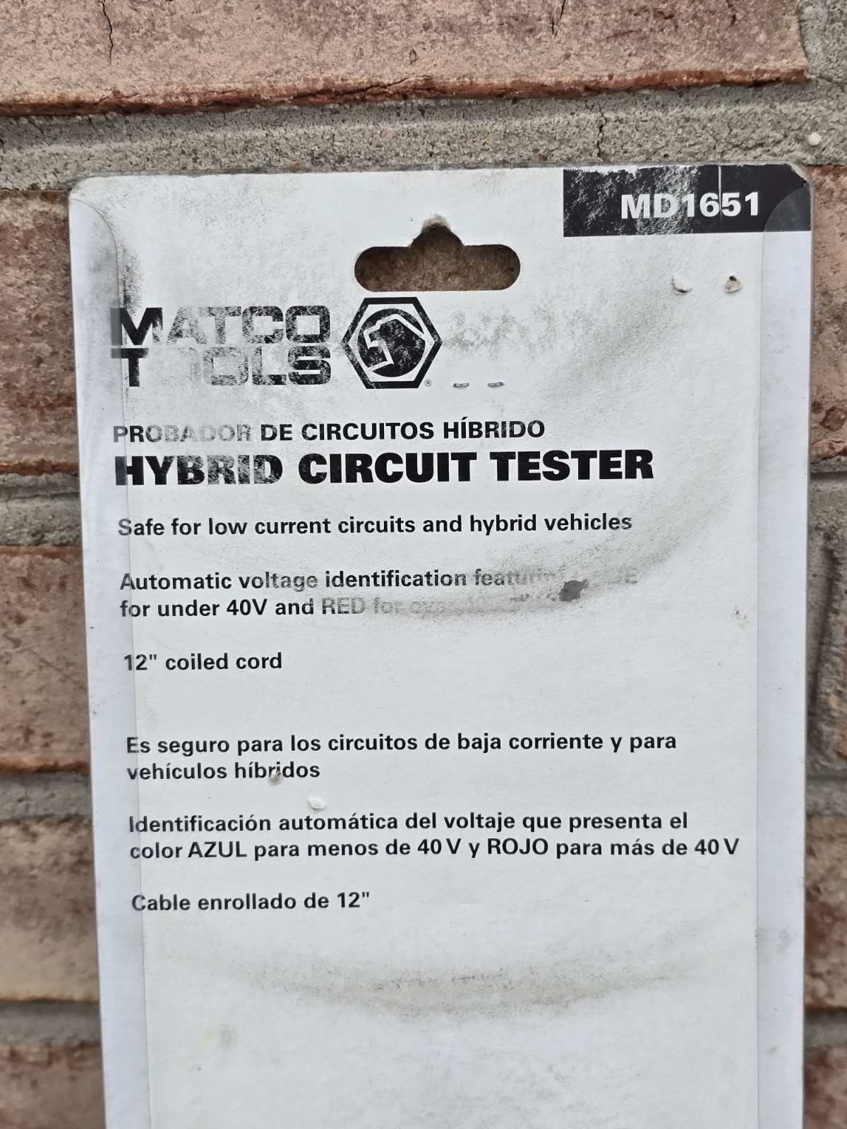 New Matco Tools MD1651 Hybrid Circuit Tester 6-42V - Electrical Diagnostic Tool