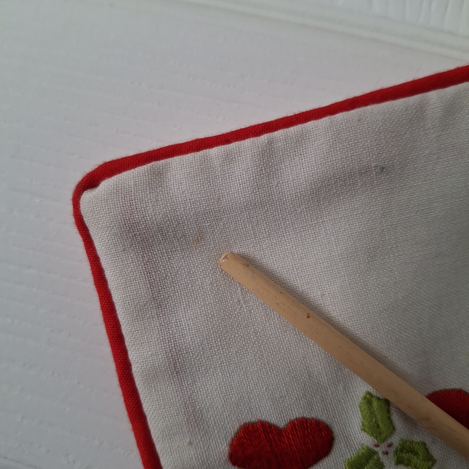 VTG 1980s Janlynn Steinmeyer Hand Embroidered Crewel Christmas Stocking Santa