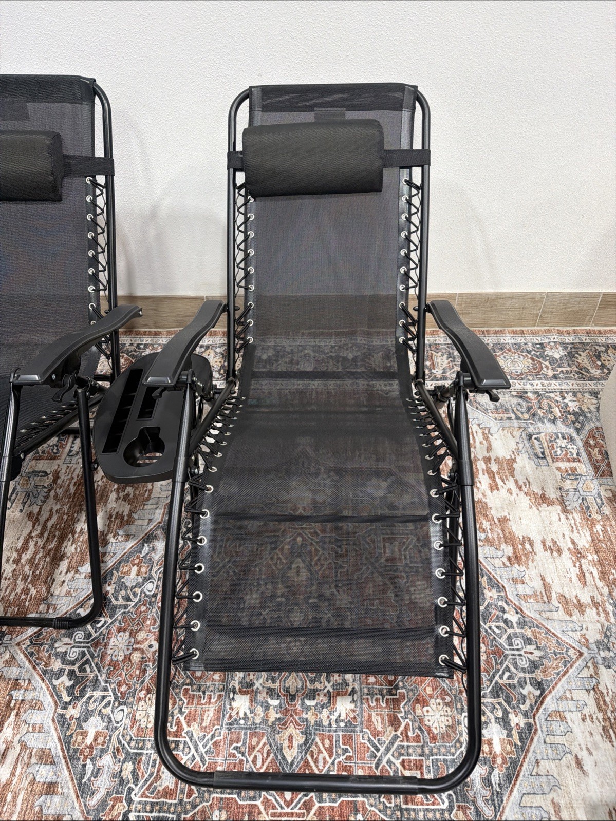 Set of 2 Zero Gravity Chair Folding Outdoor Patio Lounge Recliner Garden Camping