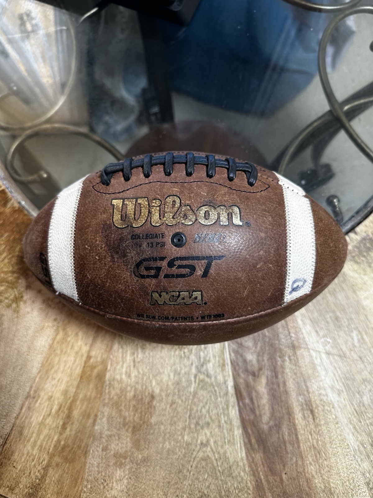 Wilson GST Leather Collegiate Football
