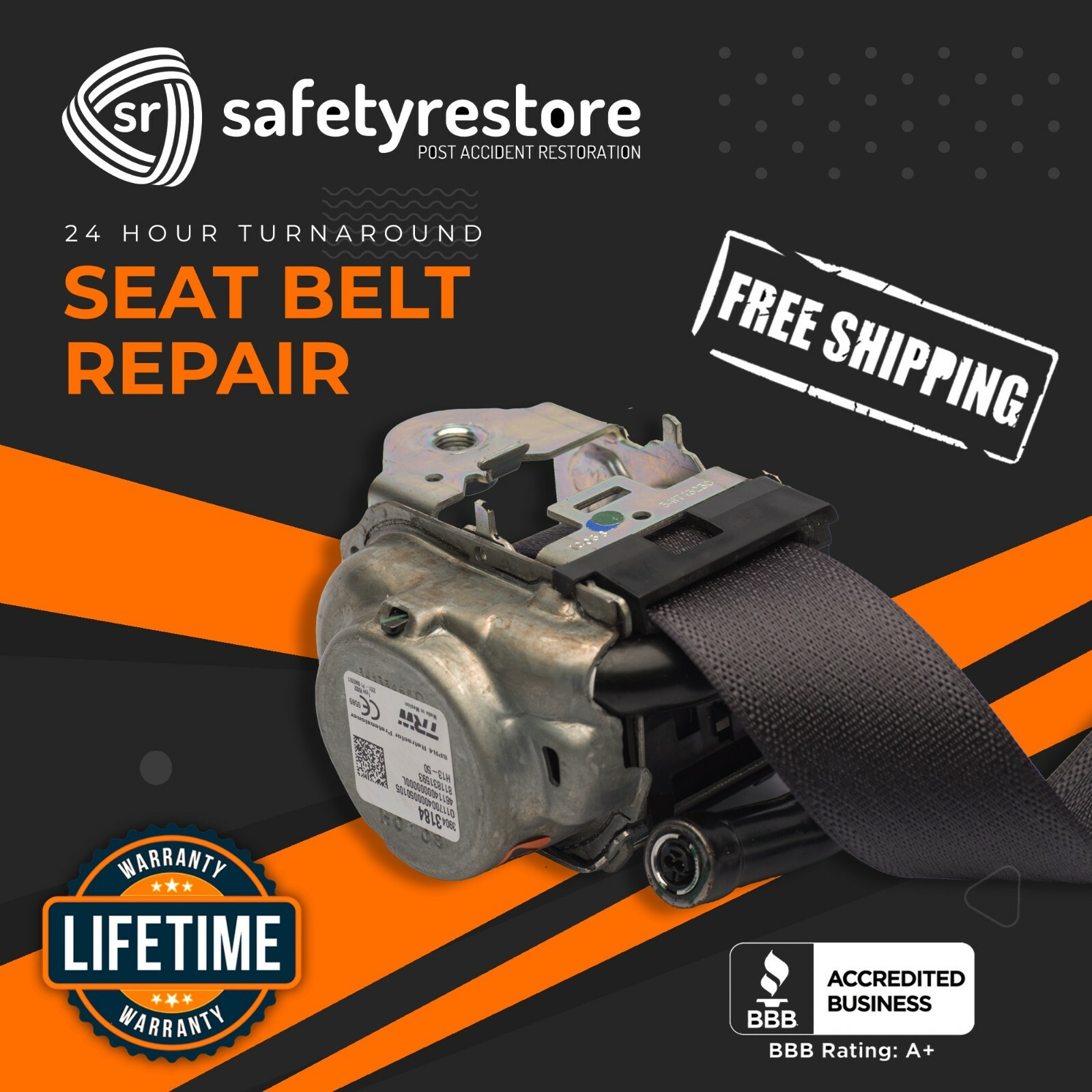 For DODGE Challenger Seat Belt Single-Stage Repair Service - 24HR Turnaround!