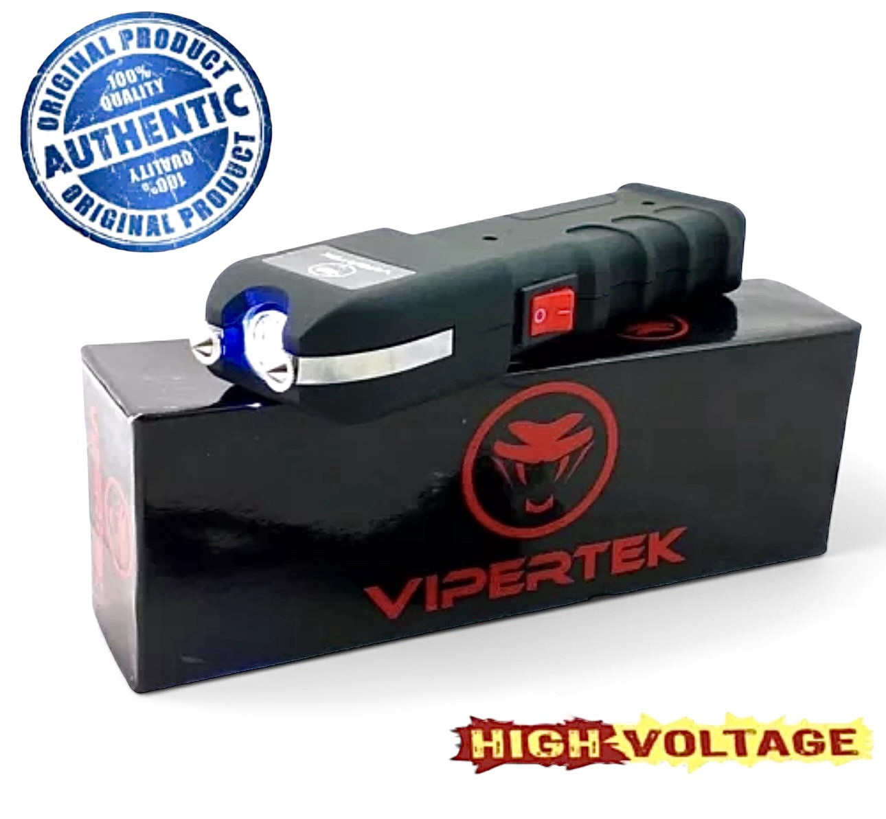 VIPERTEK VTS-989 High Quality Rechargeable Stun Gun 700BV / LED Light Heavy Duty