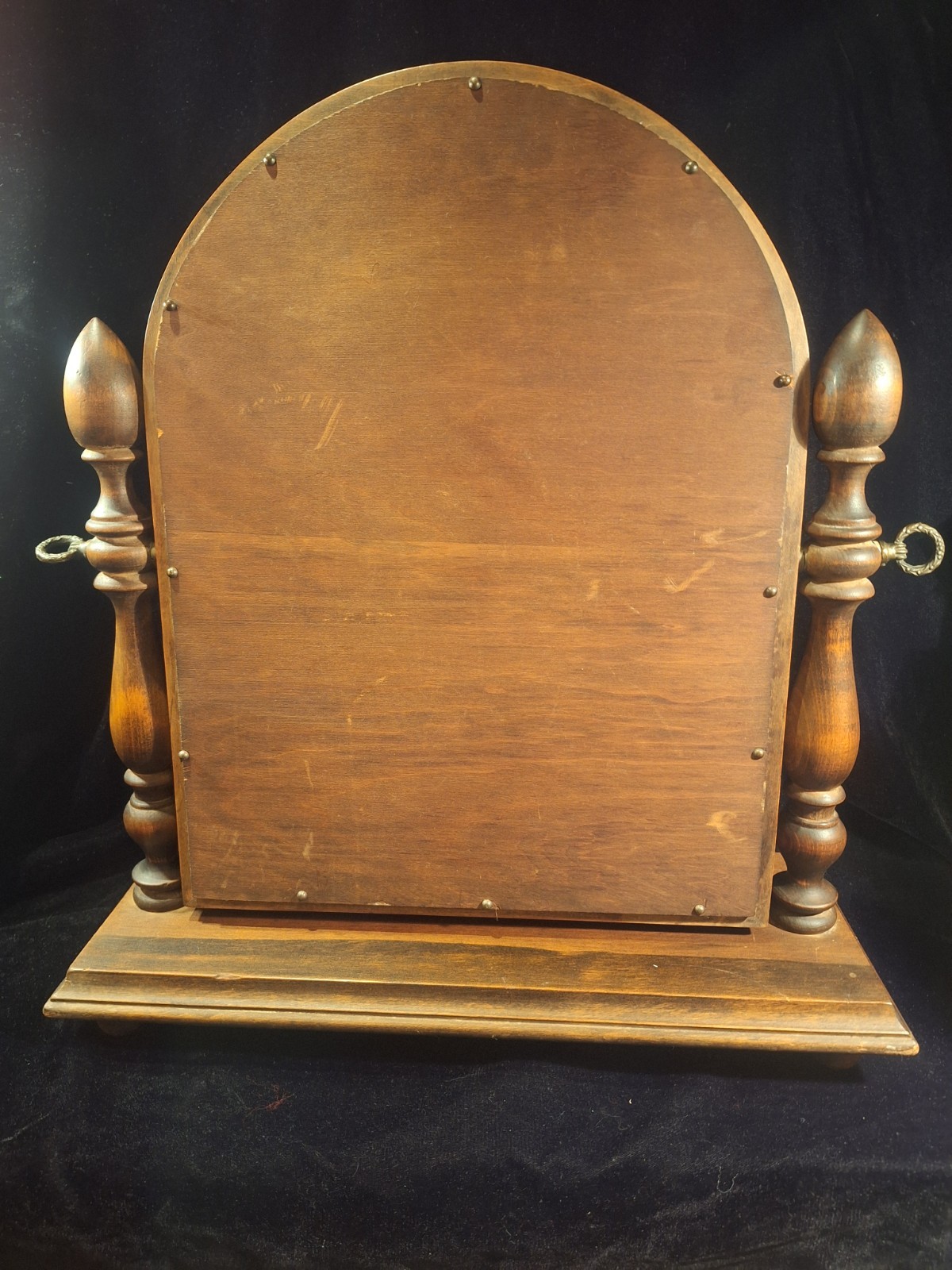 Antique Wood Tabletop Vanity Dressing Table Swivel Mirror by Schulze & Van Stee