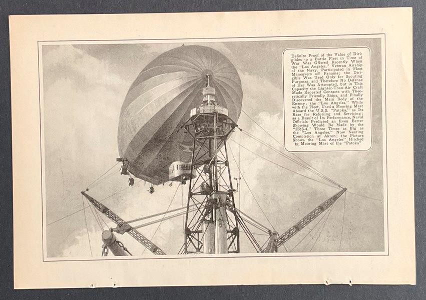 Dirigible Los Angeles 1931 pictorial on the U.S.S. Patoka Mooring Mast