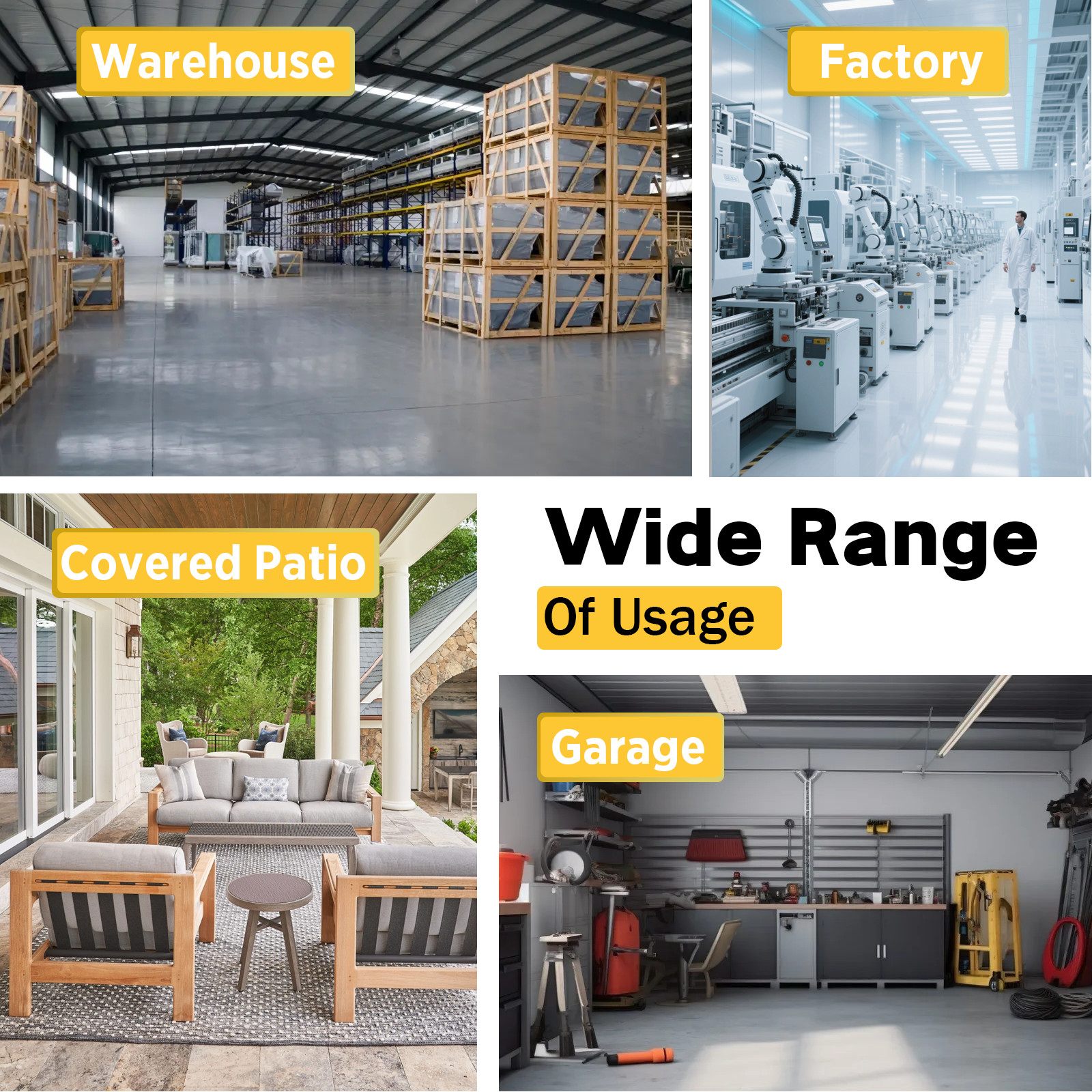 20 inch Wall Mount Fan Oscillating, 5000 CFM High Velocity Extended Remote