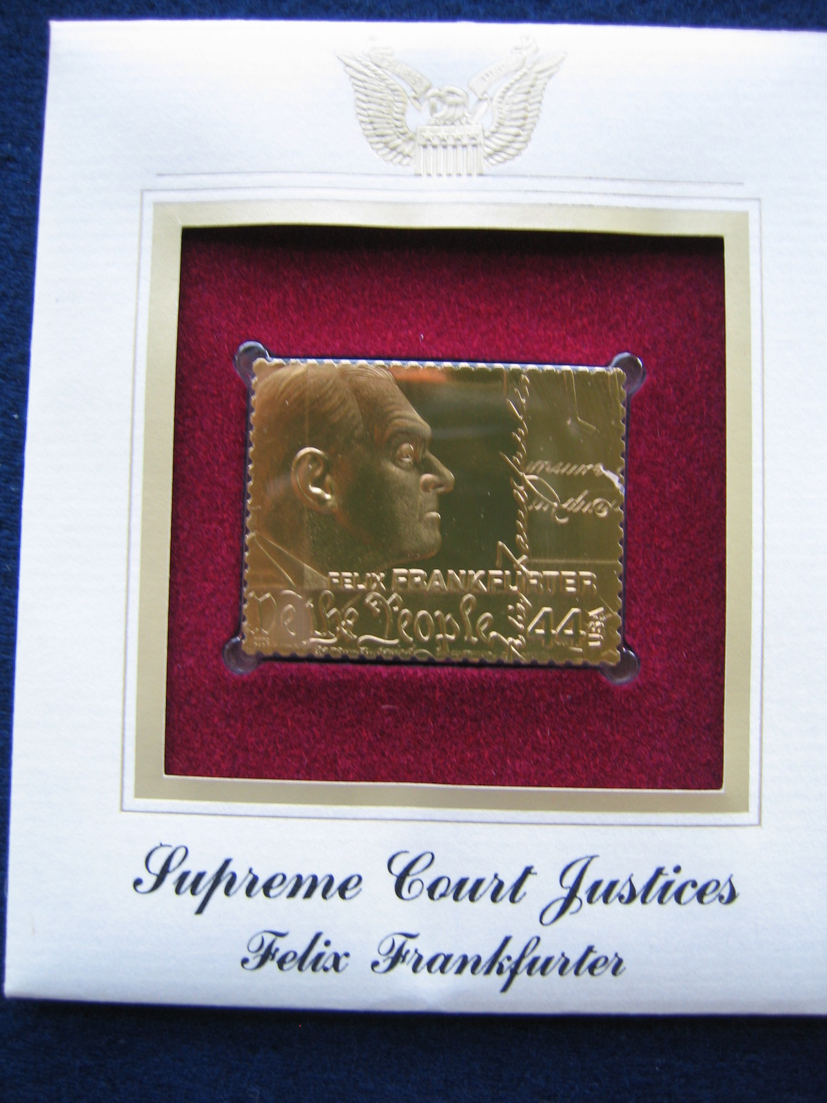 2009 Felix Frankfurter Supreme Court Justice replica Golden Cover Stamp