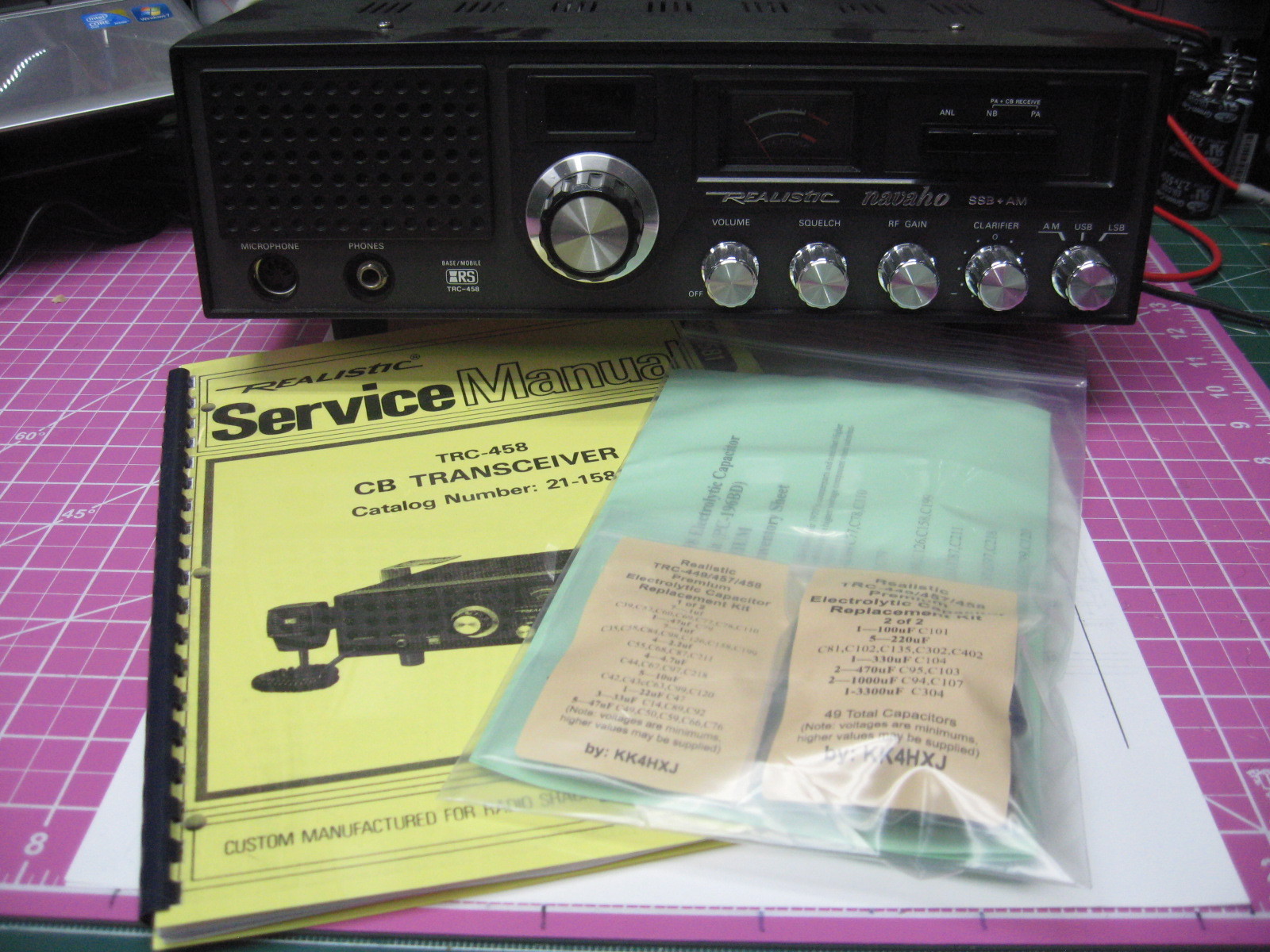 Realistic TRC-457/TRC-458 Capacitor rE-Cap Kit&Service Manual (PC-196BD)-Premium