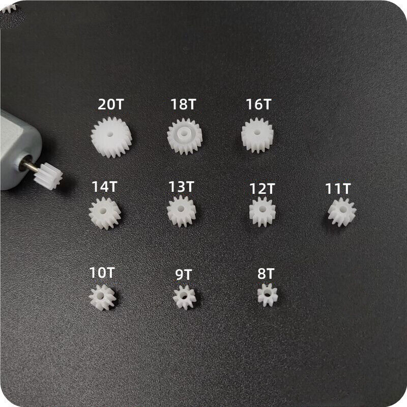 0.5 Modulus Plastic Spindle Gear Small Motor Gear Reduction Gear Bore 1.95mm