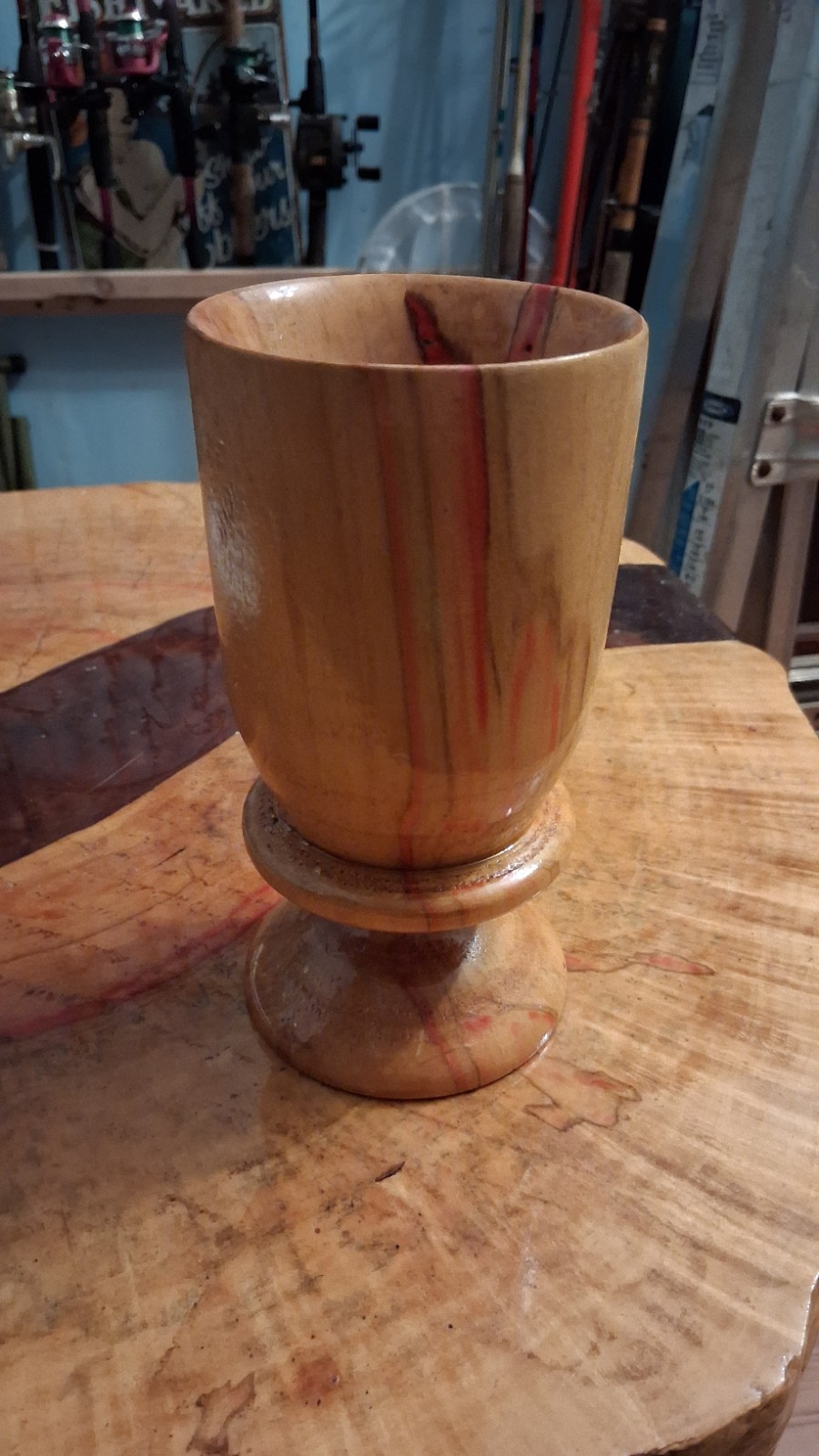 Hand Made Box Elder Wooden Goblet