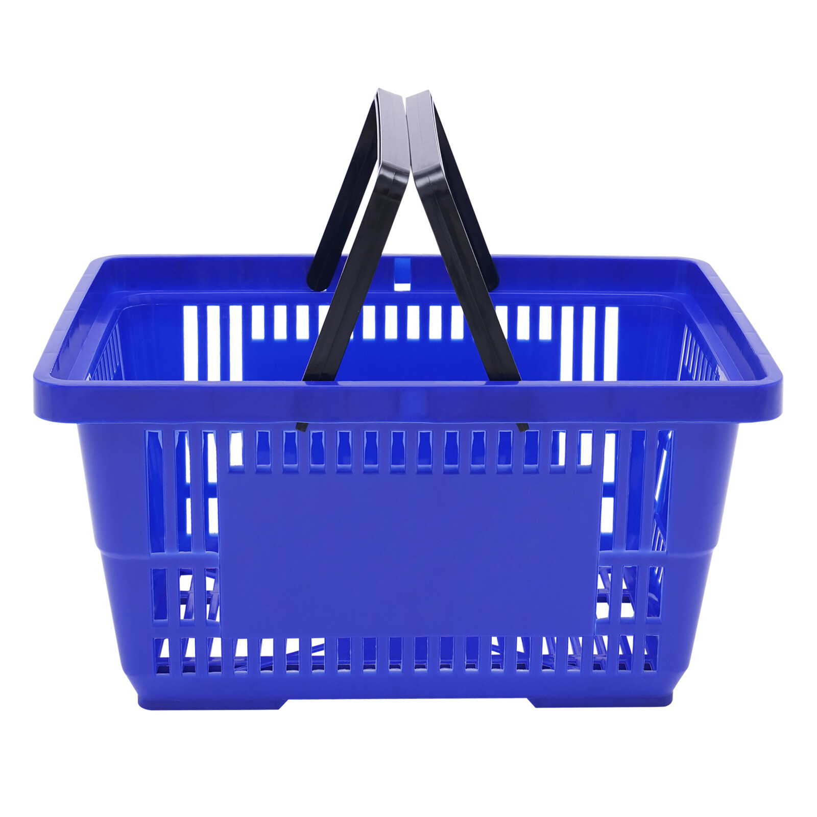 12x Shopping Baskets With Handles Retail Store Supermarket Baskets Stackable .