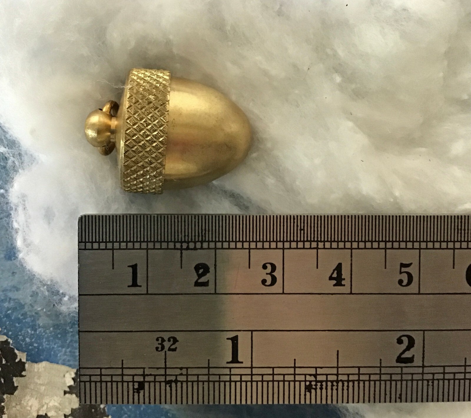 Retro ACORN Vial Pendant Pill box Opens, Unscrew Top, Men, Unisex