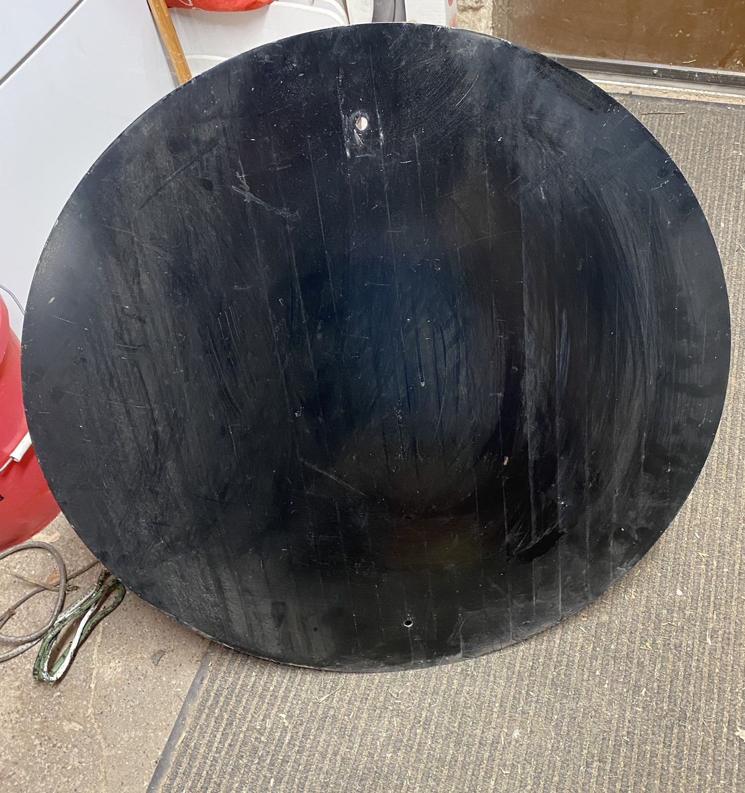 Authentic Retired Vintage 30x30 Constat Per Recordum Woman Road Sign Highway