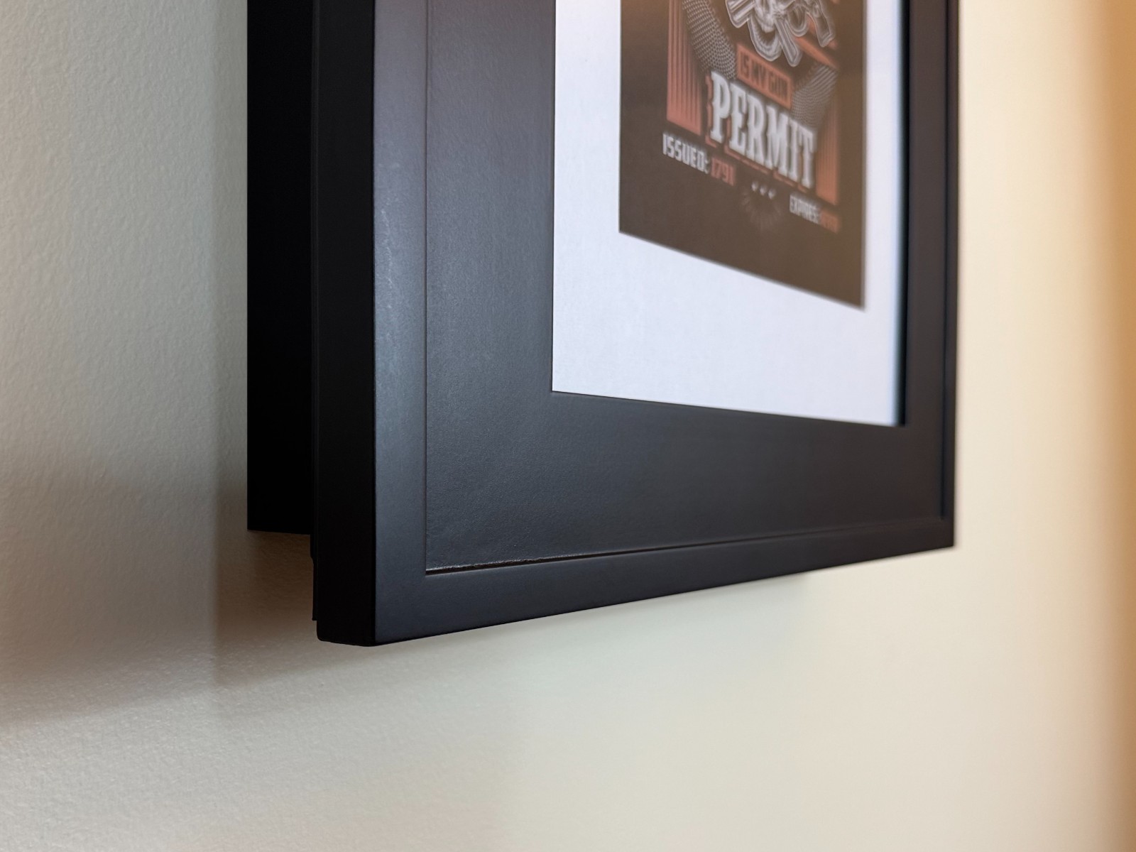 Gun Storage Picture Frame with Lock | Hidden Gun Concealment 19" x 16" / BLACK