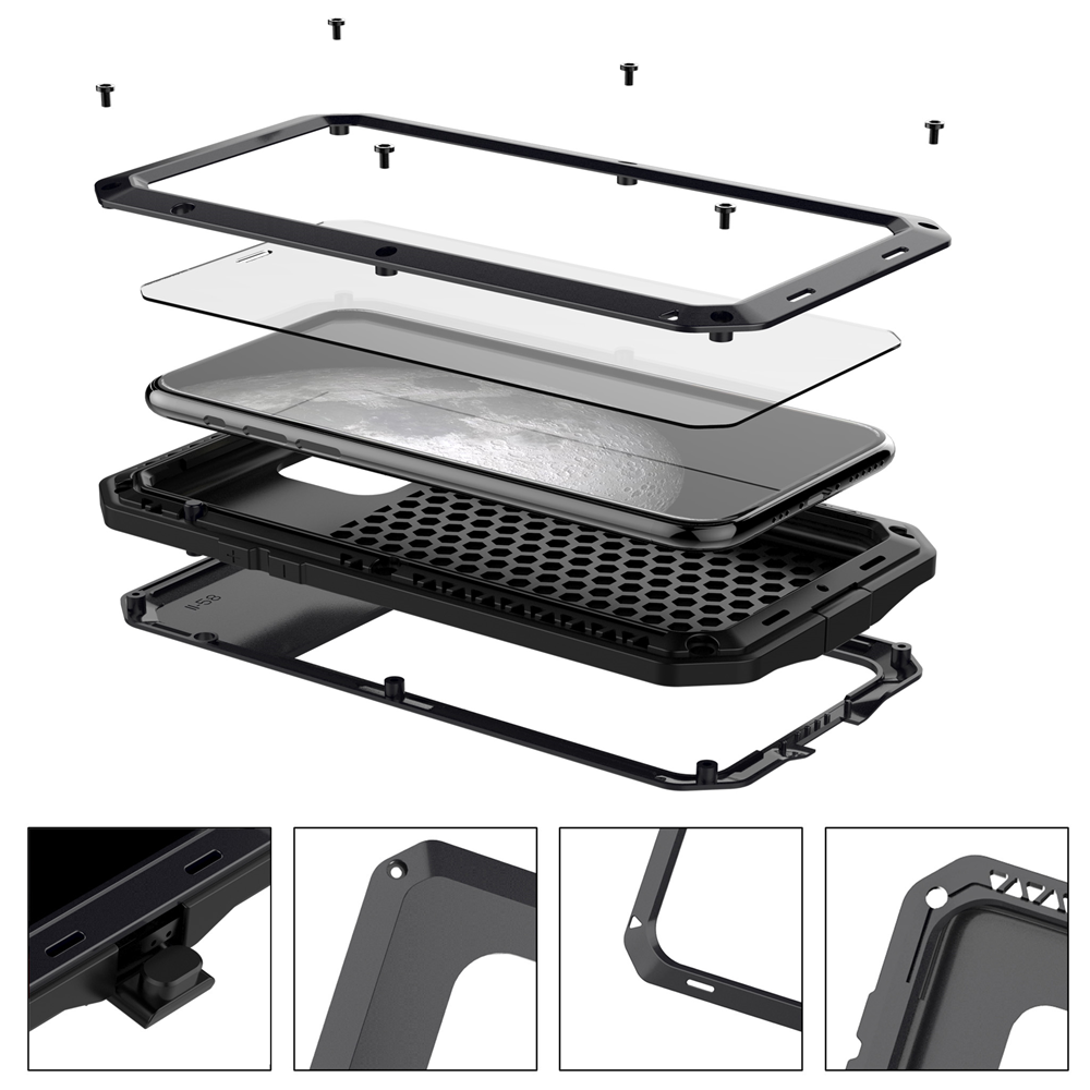 Metal Case For iPhone 15 14 13 12 X Pro Max Gorilla Heavy Duty Cover Shockproof