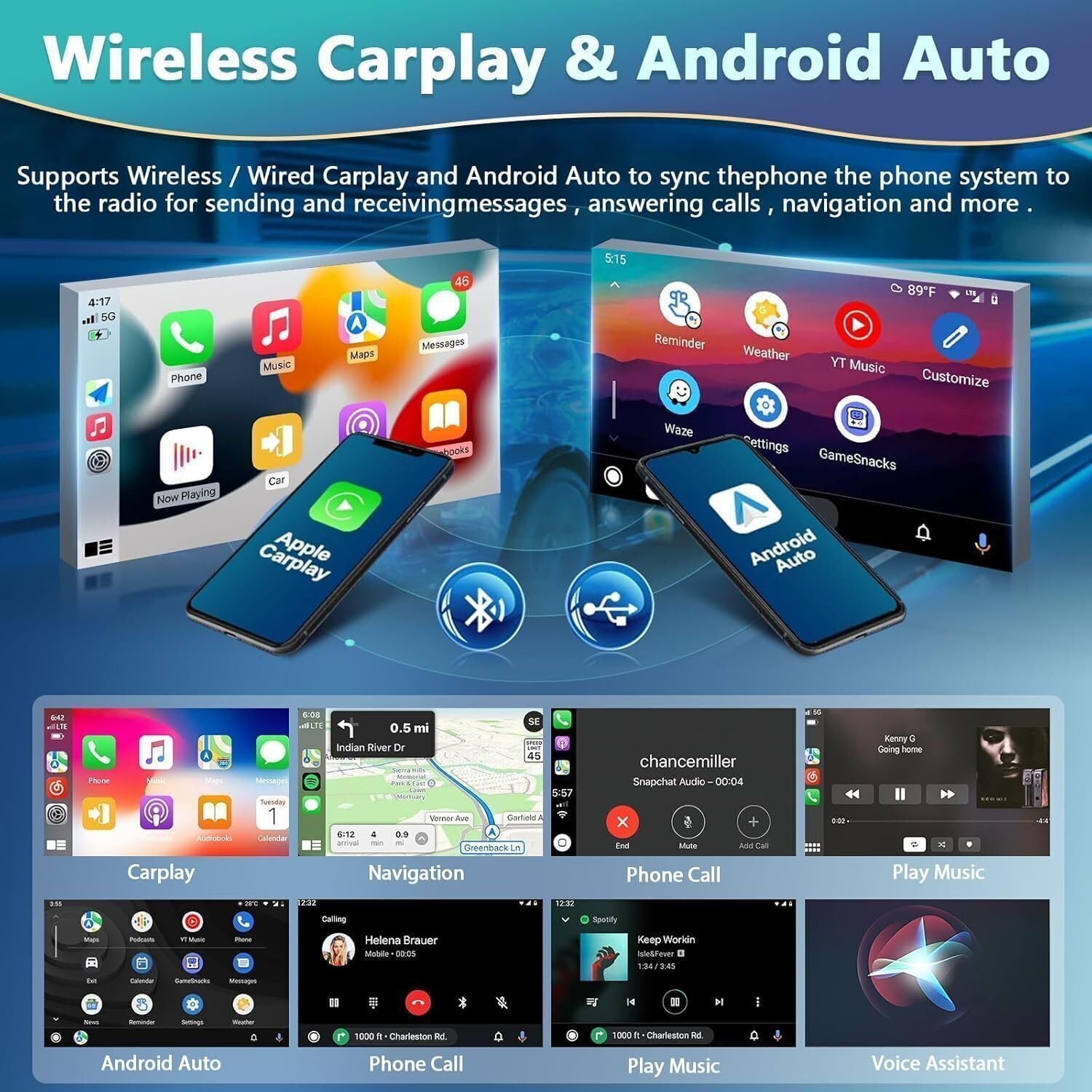 For 2003-2006 Chevy Silverado 1500 2500 Apple Carplay Car Radio Android 15 Navi