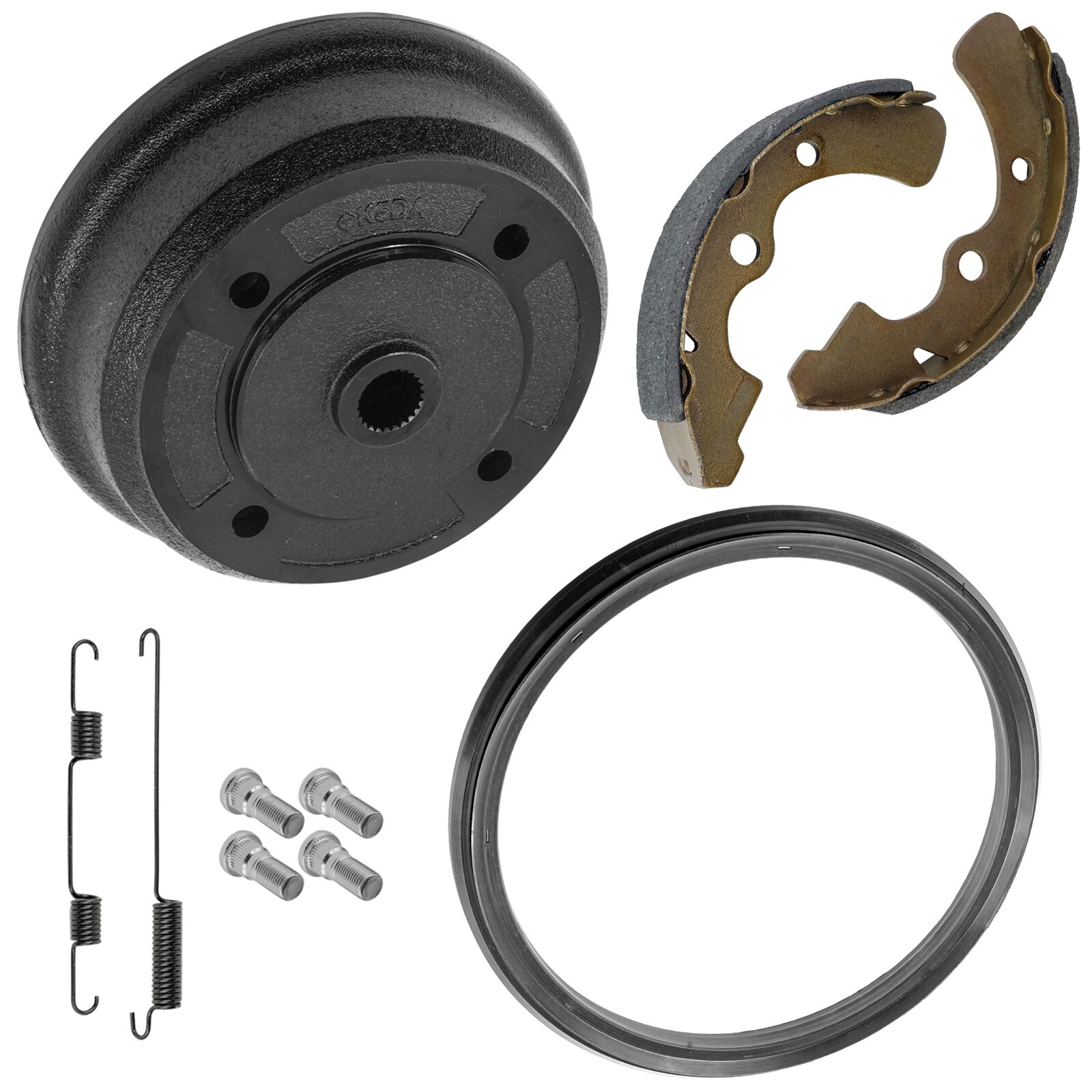 Front Brake Drum w/ Shoes fits Kawasaki 41038-0034 41038-1345 41038-7501