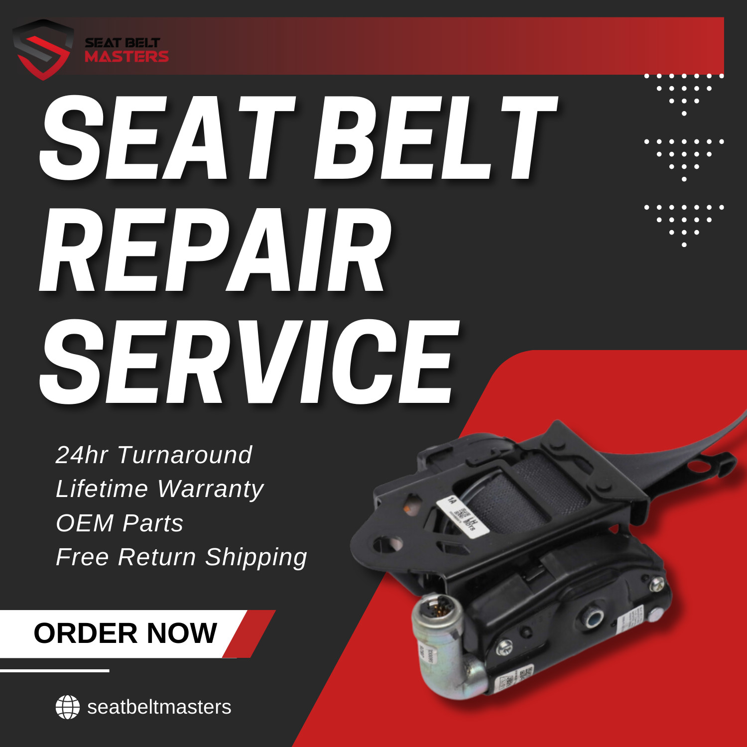 Fits Acura Integra Triple Stage Seat Belt Repair - OEM - Lifetime Warranty