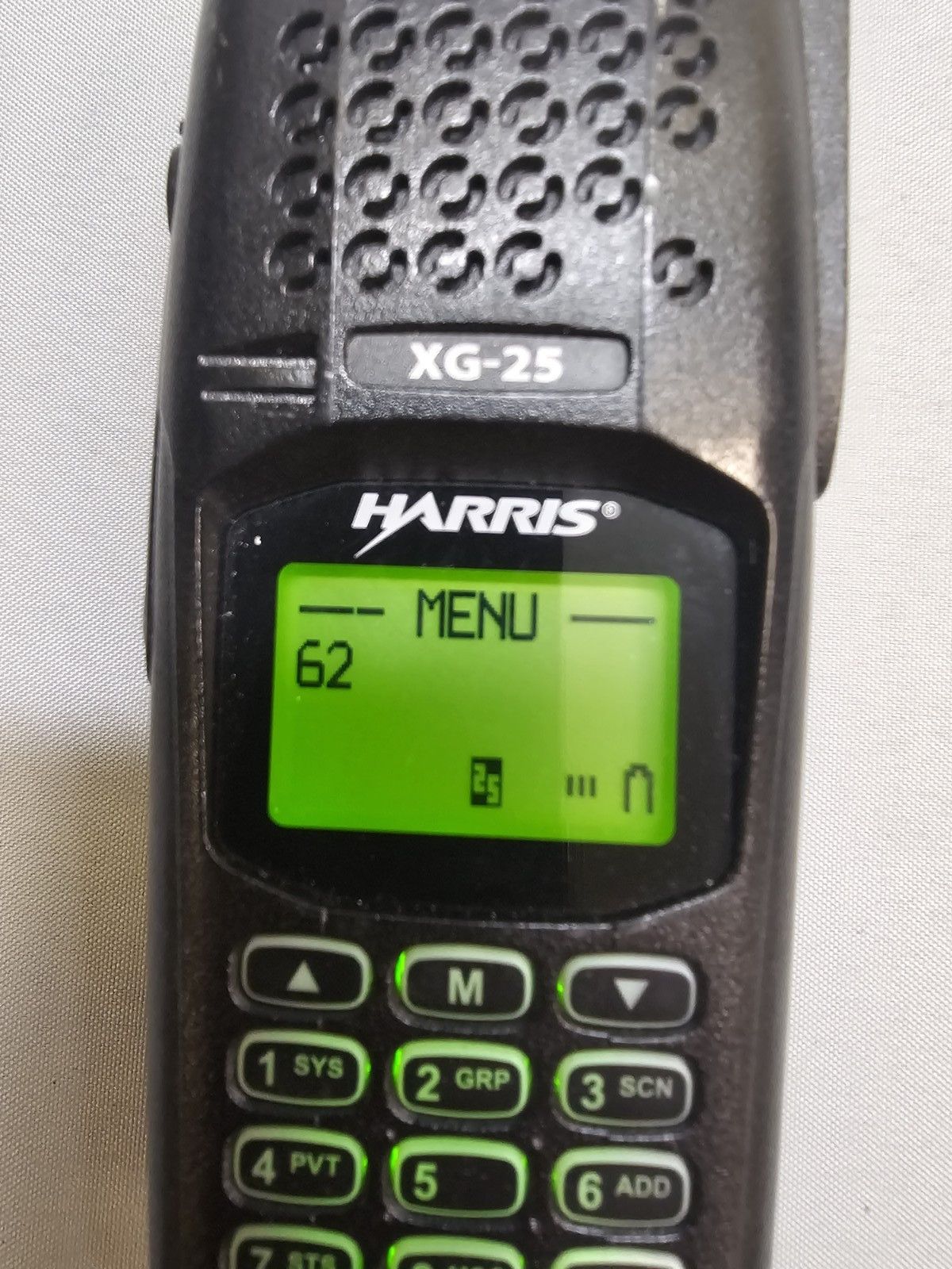 Harris XG-25 DPXG-PB78B 764-870 MHz P25 Trunking Phase II TDMA Two Way Radio