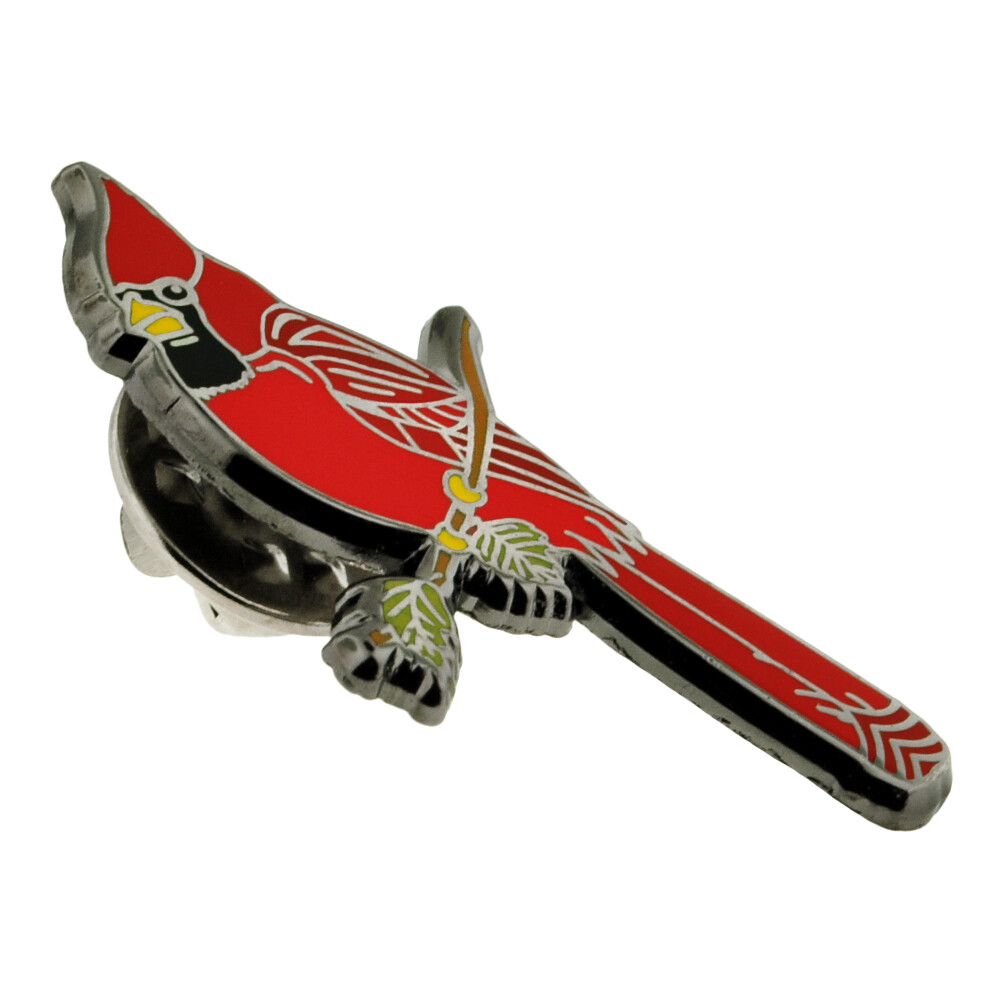 PinMart's Red Cardinal Jewelry Enamel Bird Lapel Pin
