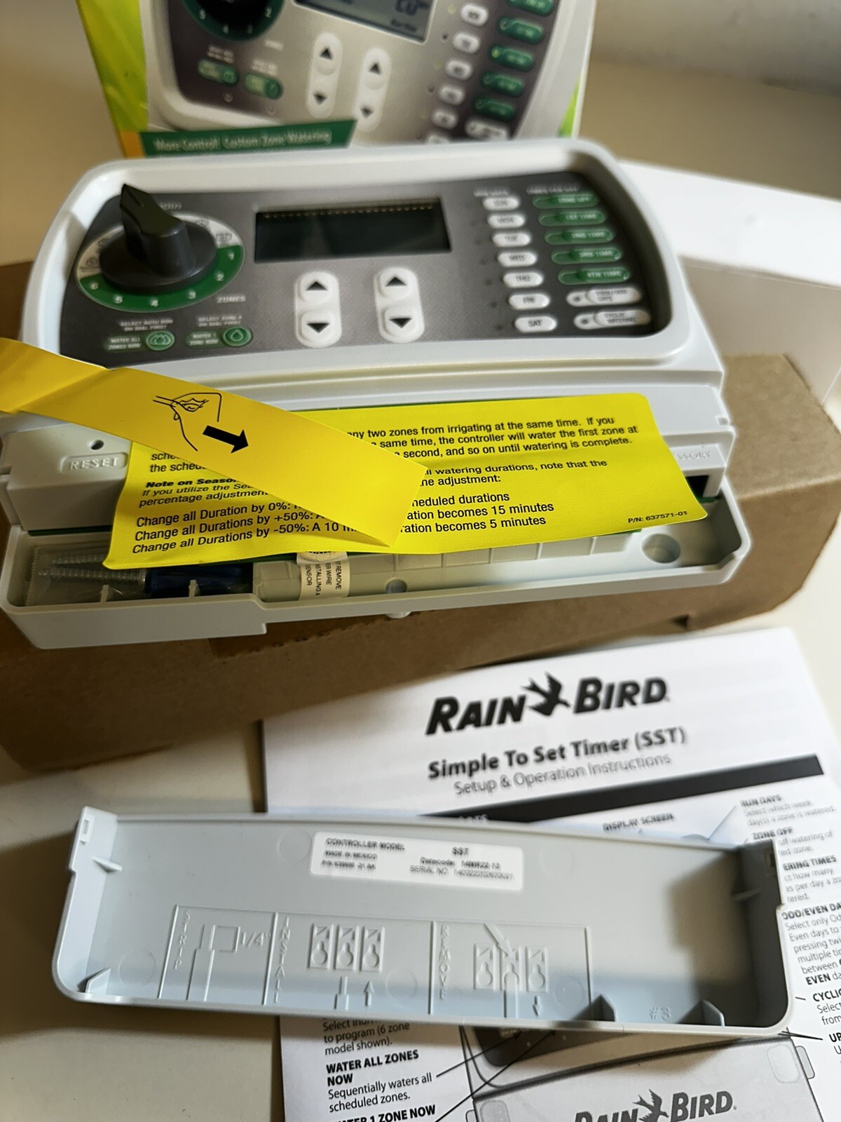RAIN BIRD INDOOR IRRIGATION TIMER MODEL #SST-600IN