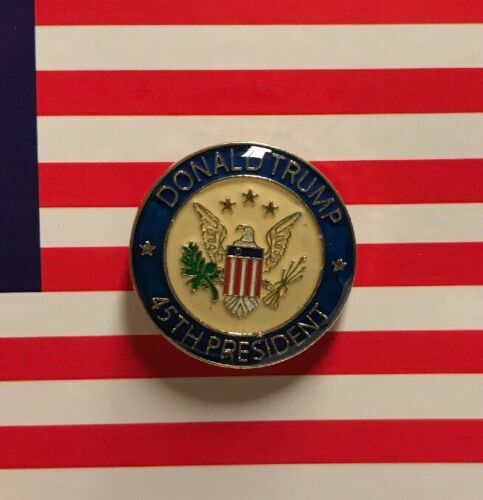 Donald Trump WON 47th President MAGA Round Lapel Hat Pin Tie Tac FAST USA