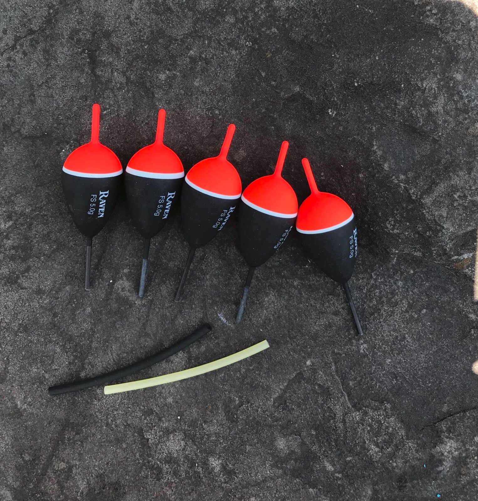 Float Fishing, 5 Raven  Premium Balsa Floats, 5 Gram FS Floats