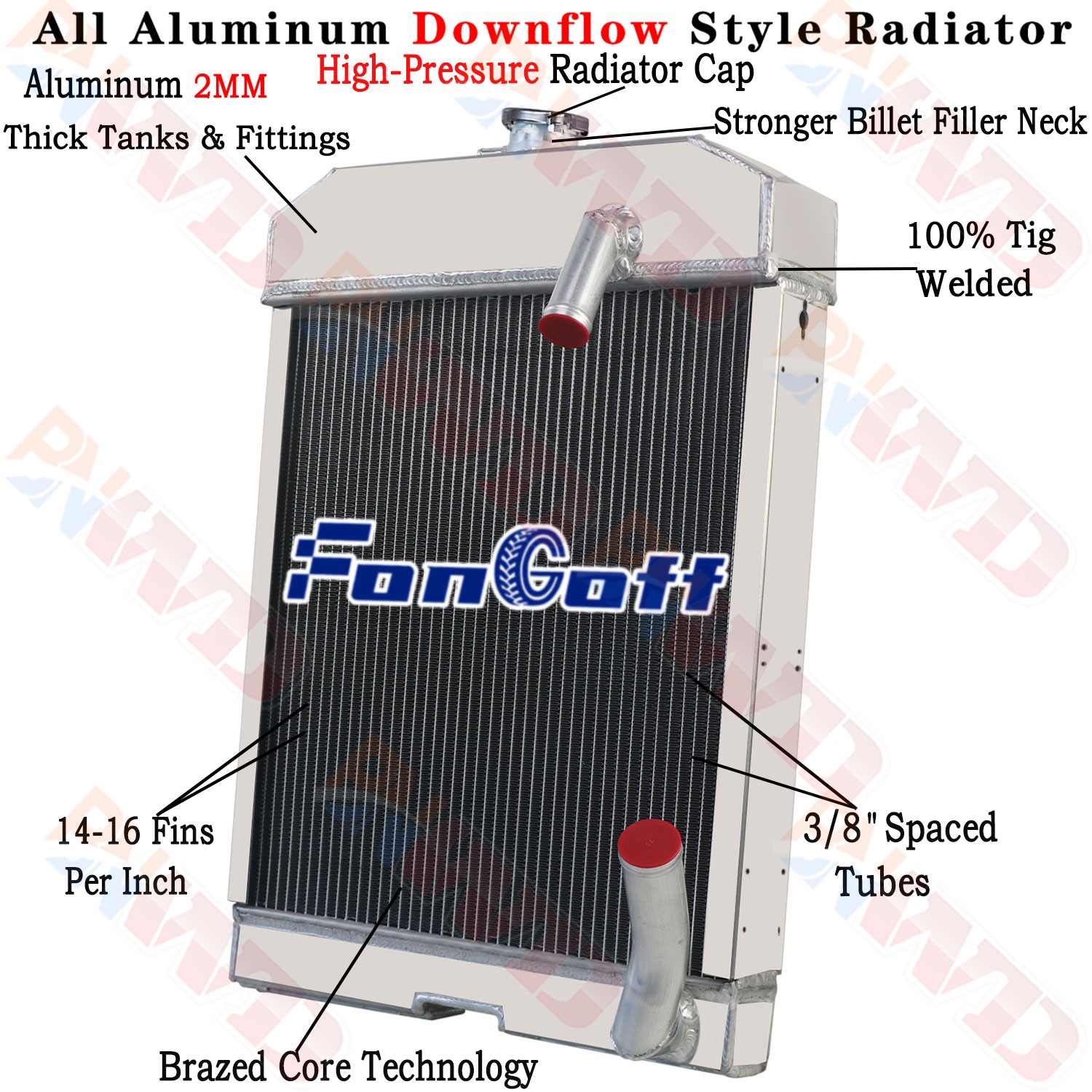 C5NN8005AB Radiator for Ford New Holland Jubilee NAA NAB 500 501 1469 600