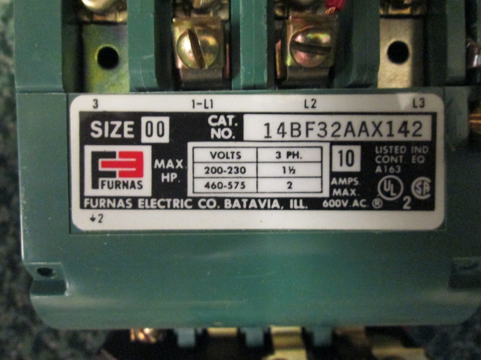 Furnas Magnetic Starter, Size 00, 14BF32AAX142, New Surplus