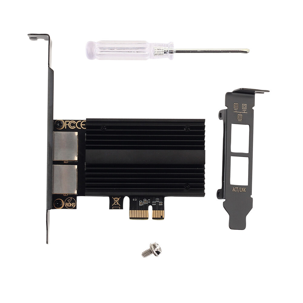 Dual Port 2.5G Gigabit LAN Gaming Card Network Card Intel I225 PCI-E x1 RJ45 NIC