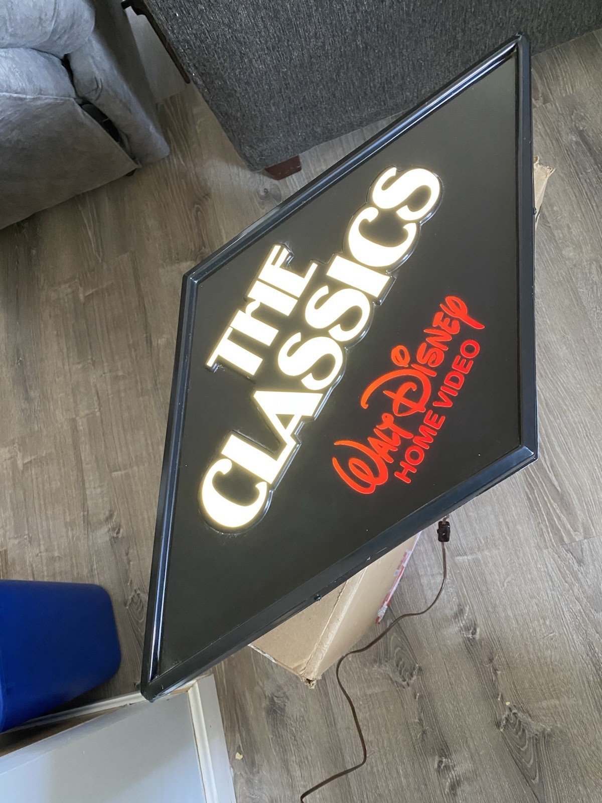 Walt Disney Black Diamond The Classics Home Video Display Light. 1984