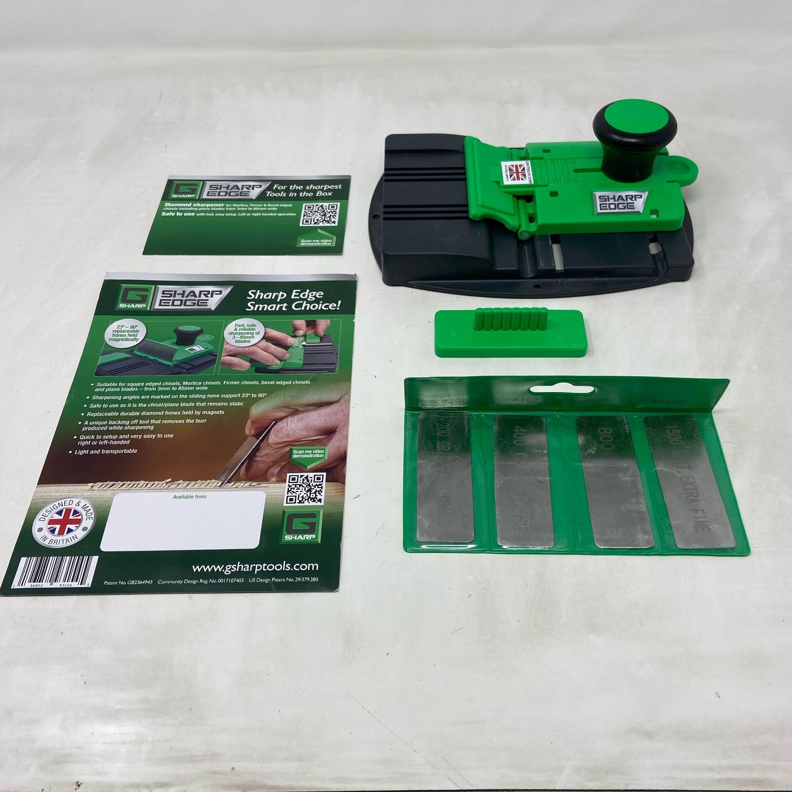 G Sharp Tools Sharp Edge Chisel Sharpener Kit Black/Green 3-85mm