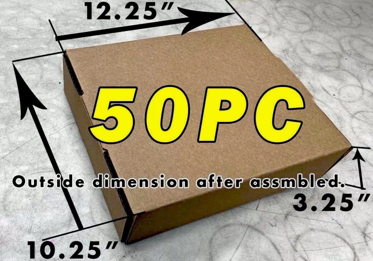50 Pieces 10" x 3" x 12.5" Corrugated Security Mailer Shipping Box