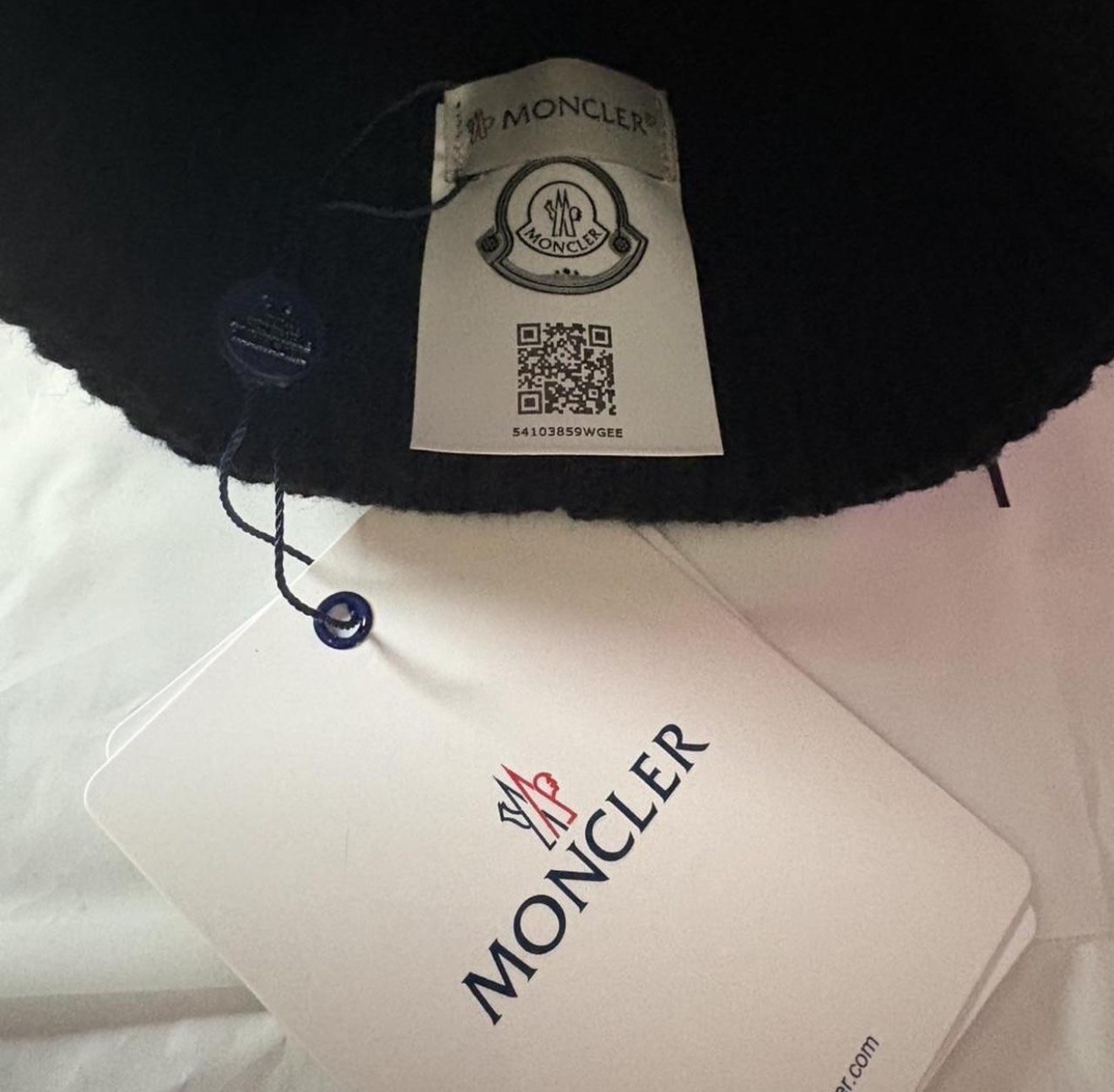 *BEST OFFER* Moncler Black Wool Knitted Beanie Hat One Size