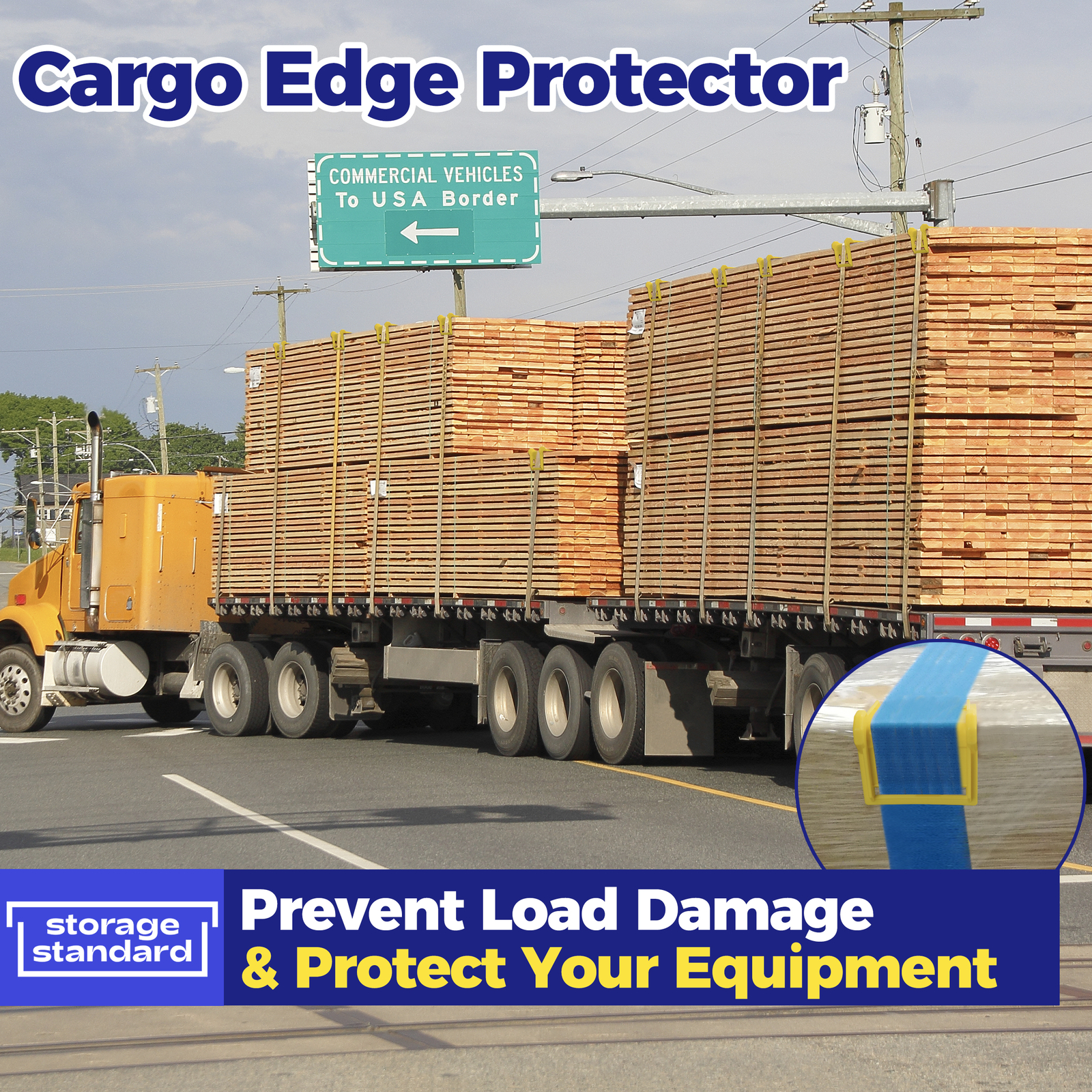 24-Pack Edge Corner Protector with Carrying Case for Flatbed Cargo Load Truck